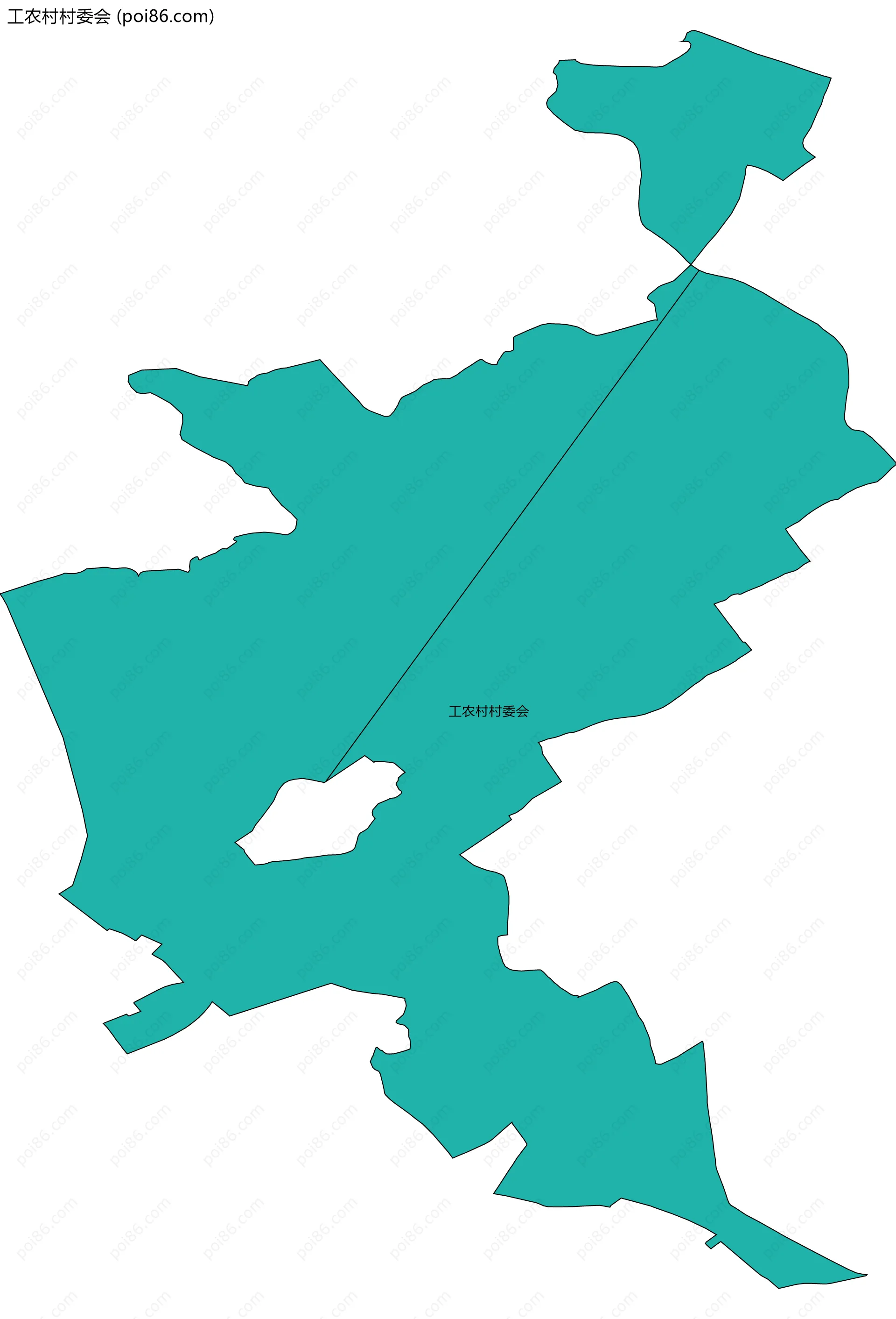 工农村村委会边界地图