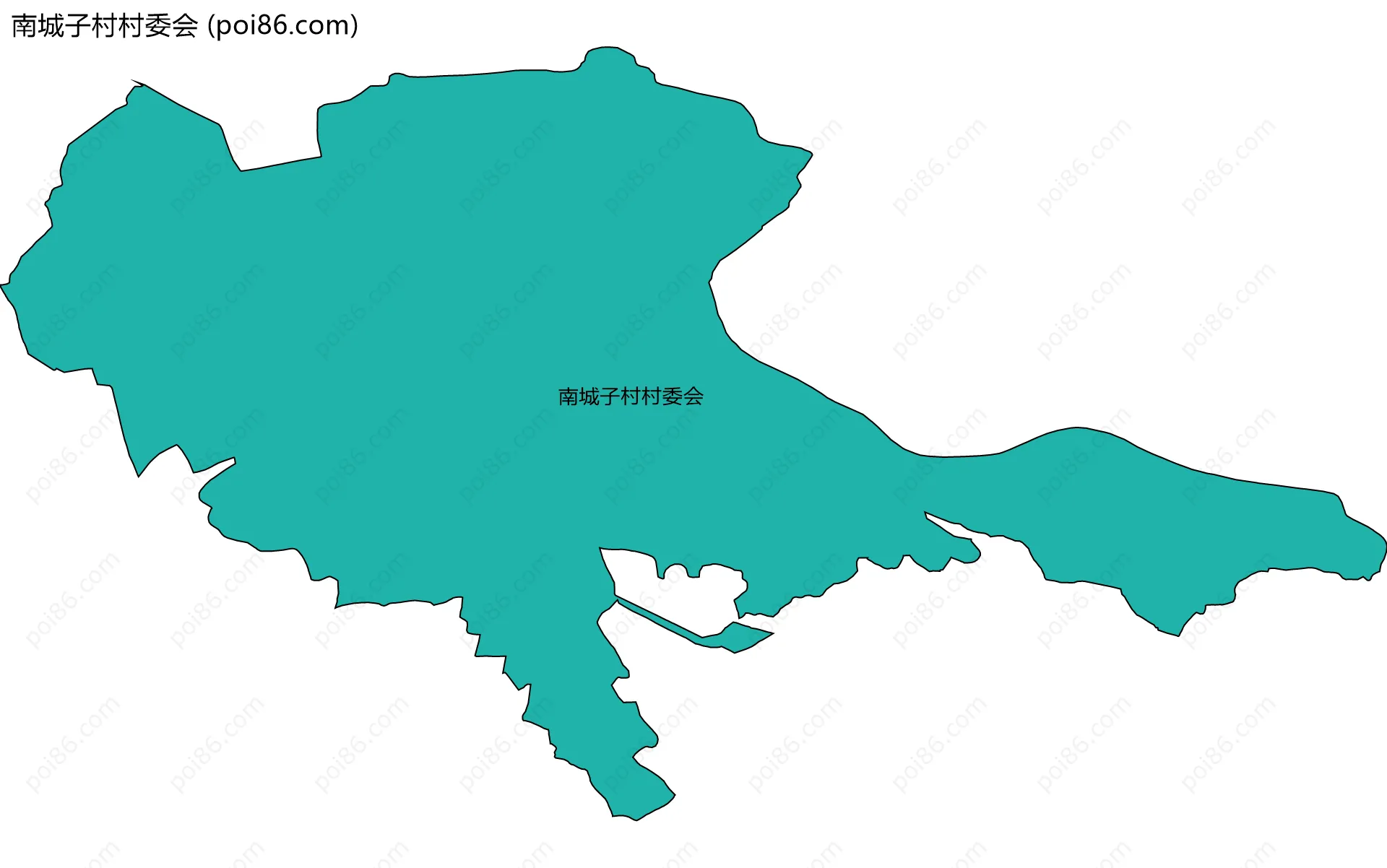 南城子村村委会边界地图