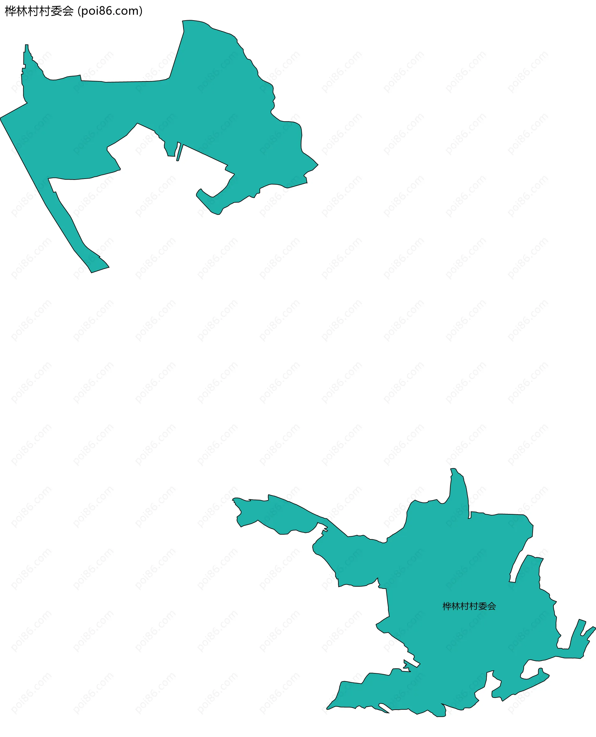 桦林村村委会边界地图