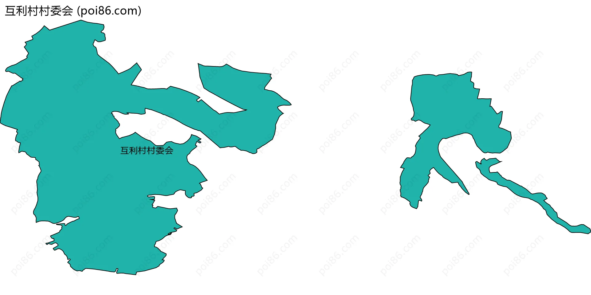 互利村村委会边界地图