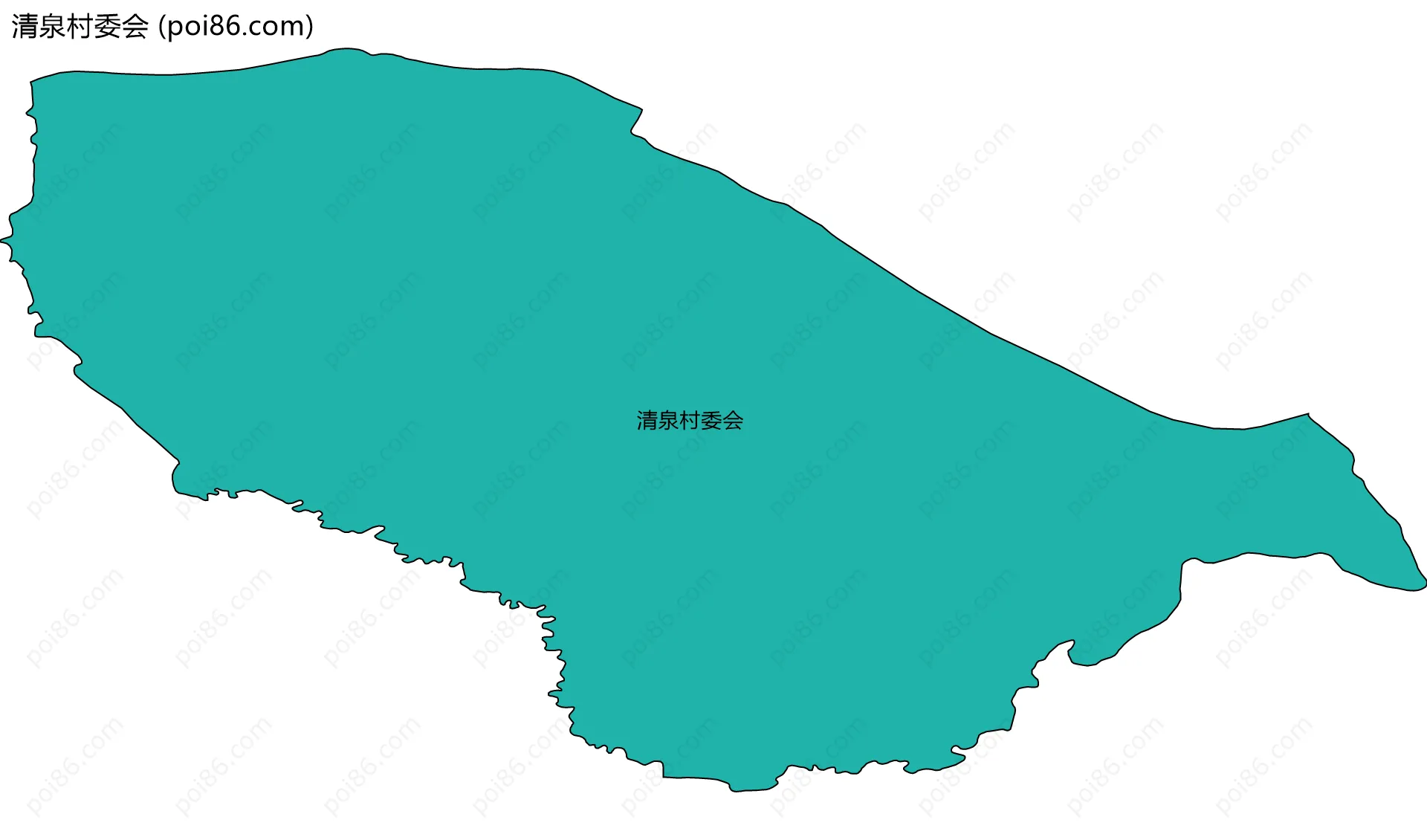 清泉村委会边界地图