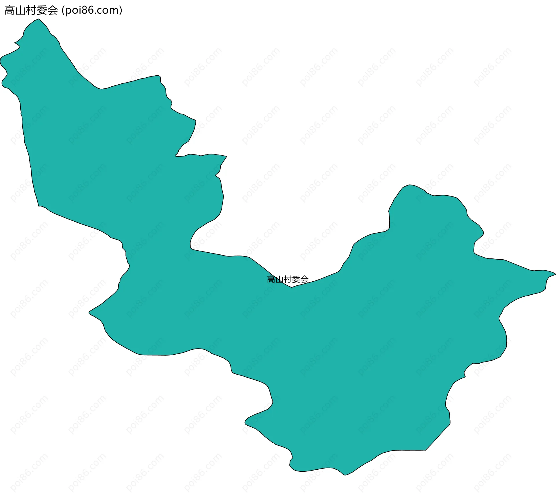 高山村委会边界地图