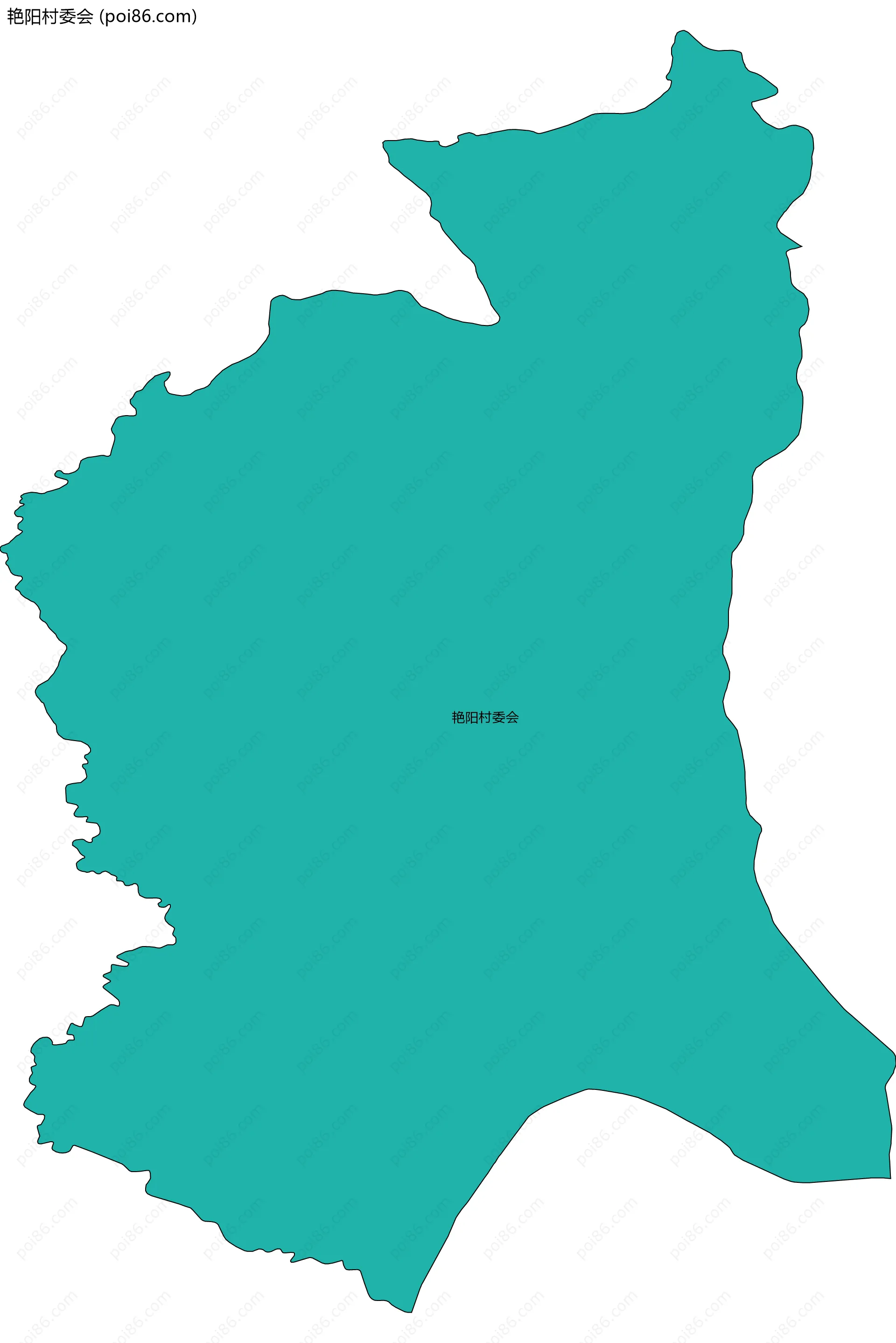 艳阳村委会边界地图