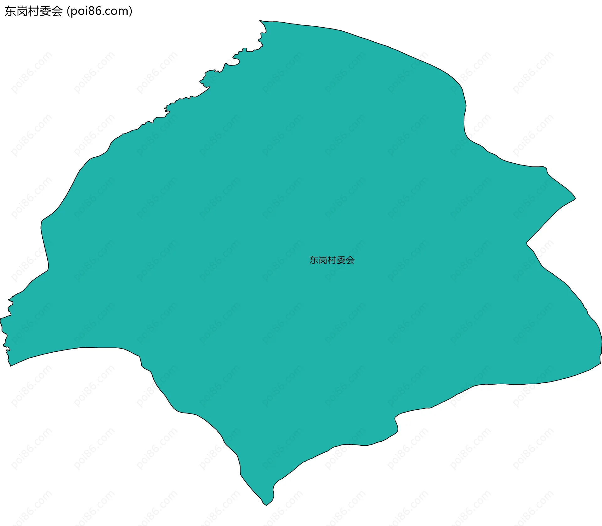 东岗村委会边界地图