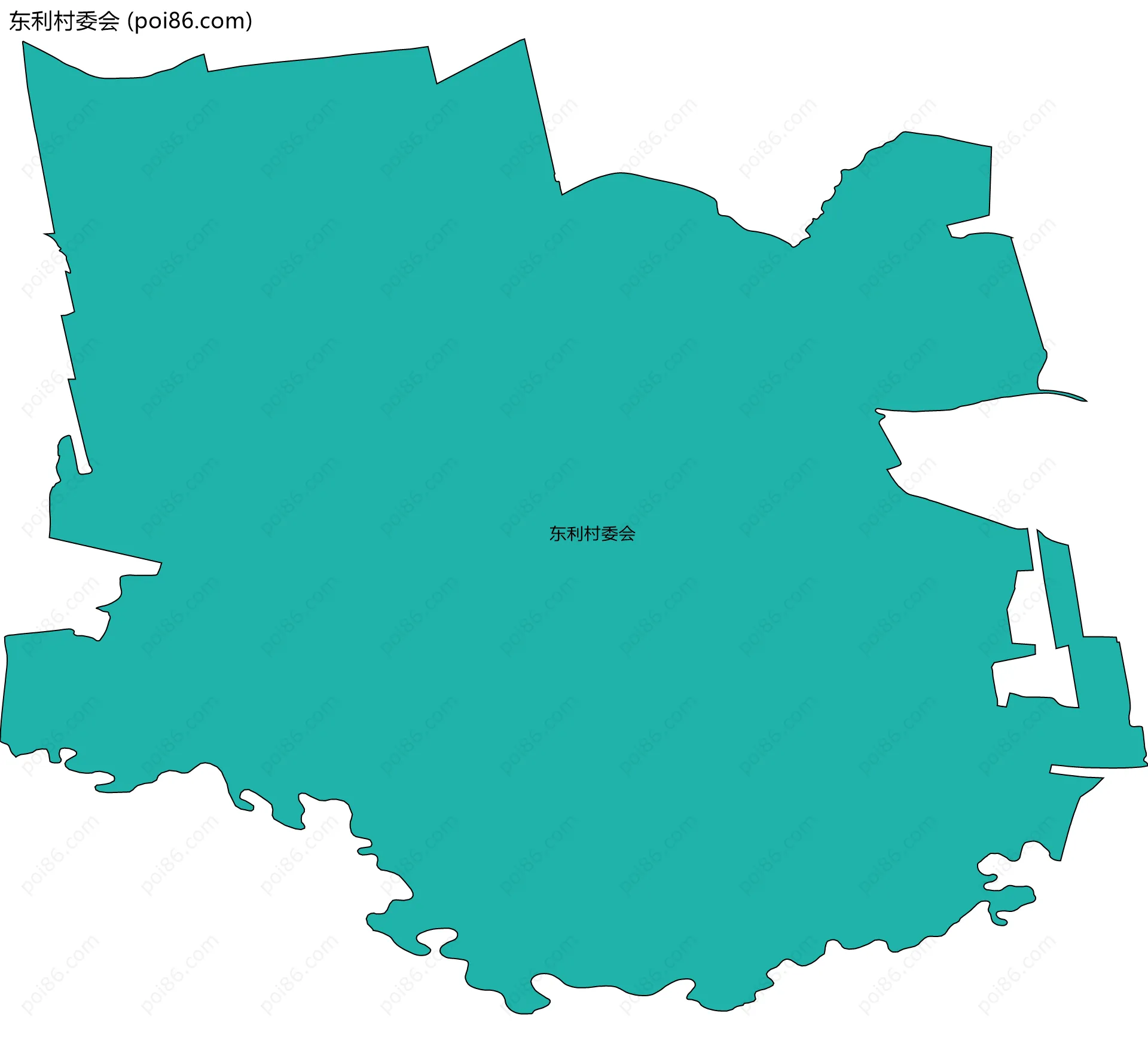 东利村委会边界地图