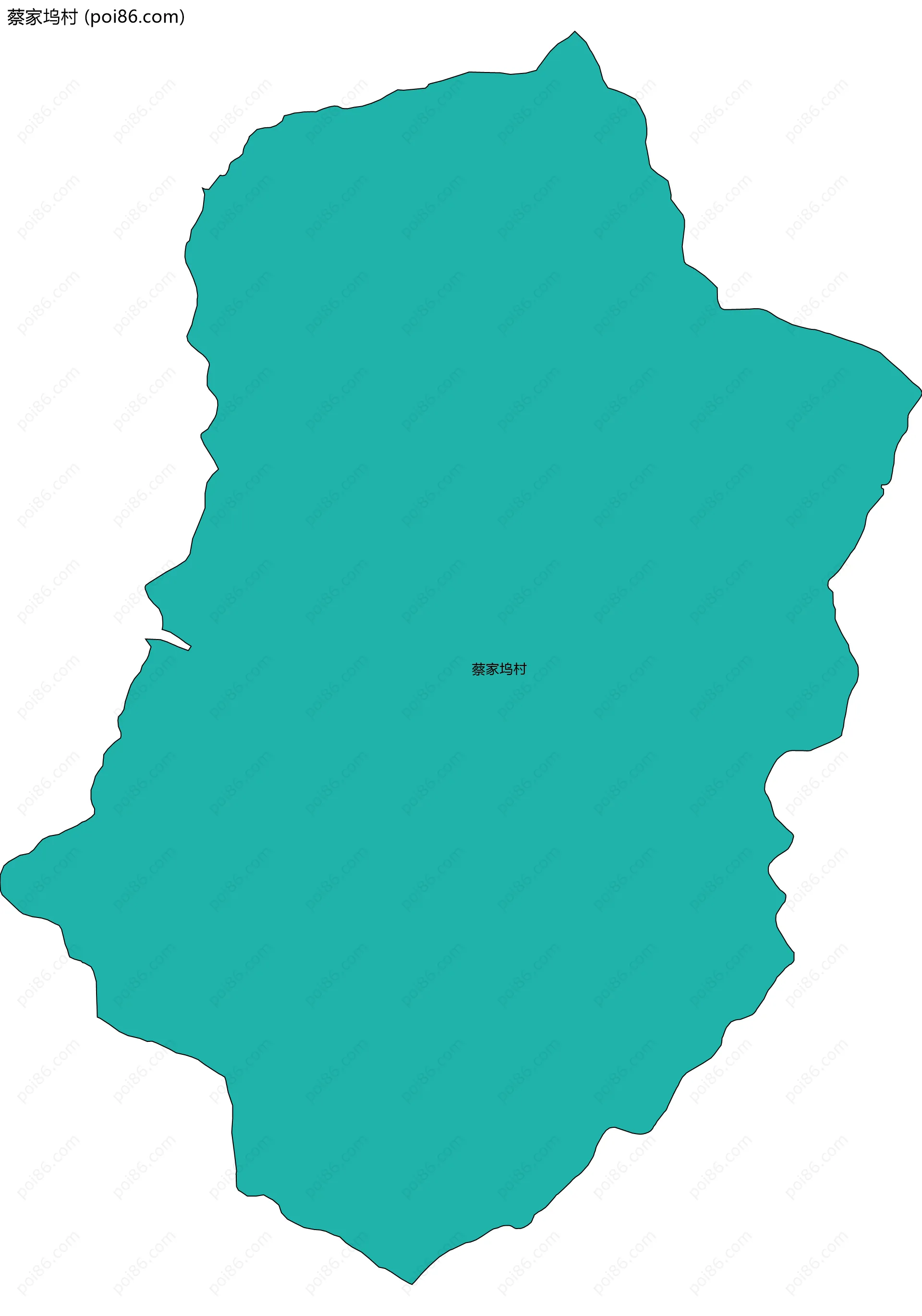 蔡家坞村边界地图