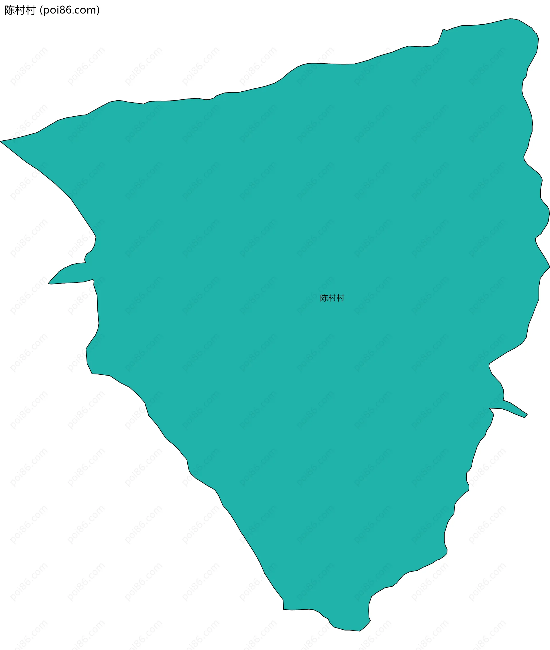 陈村村边界地图