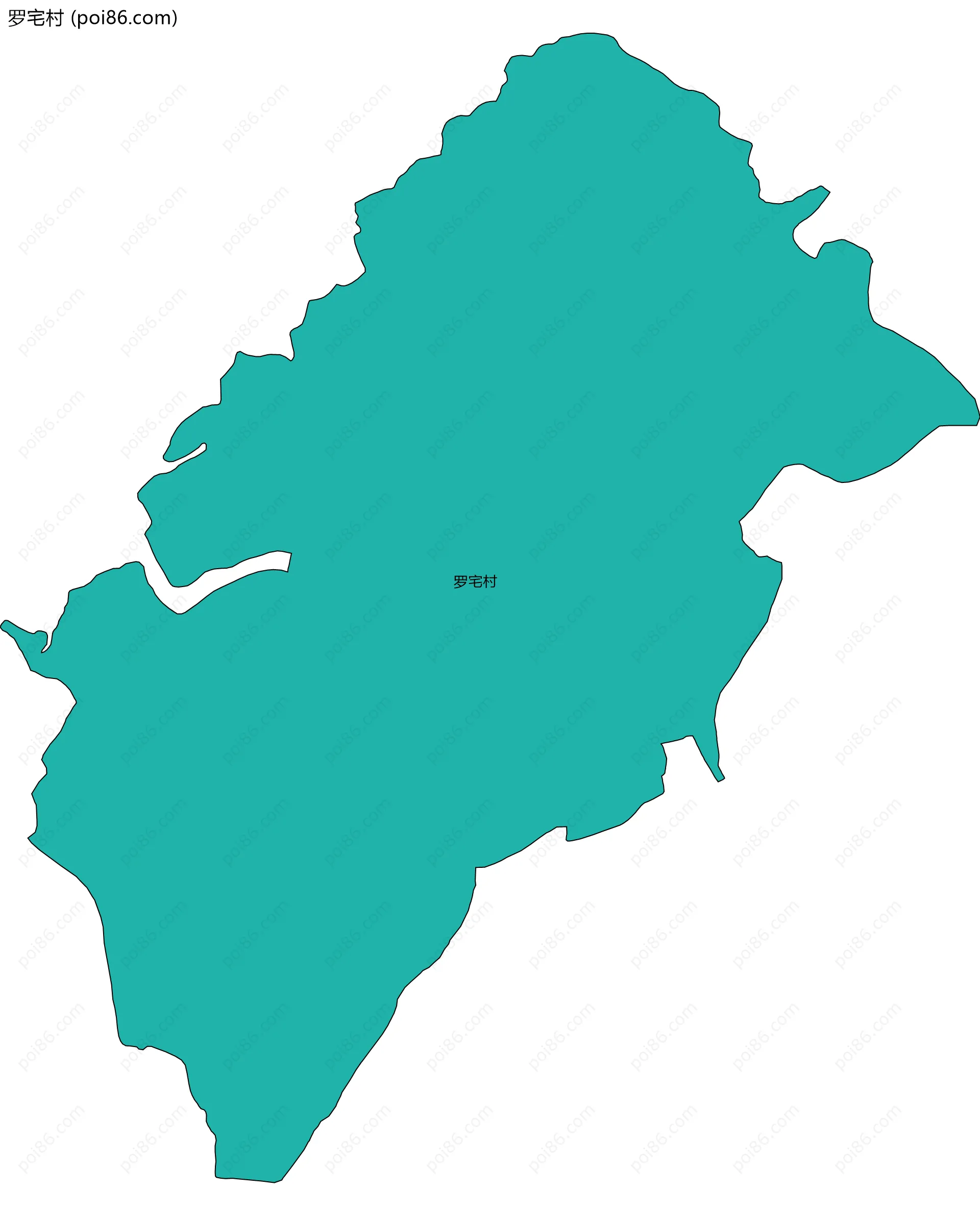 罗宅村边界地图