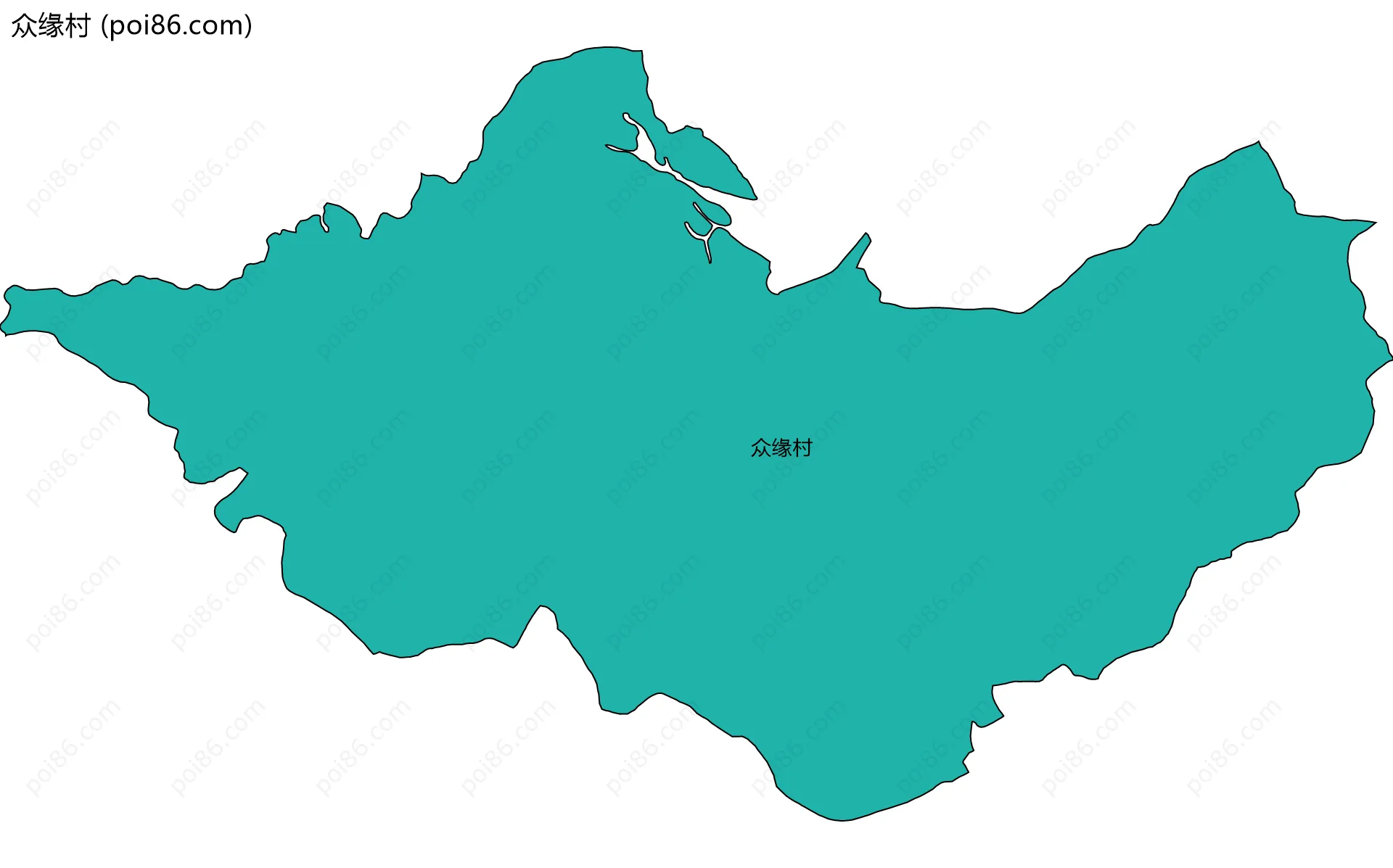 众缘村边界地图