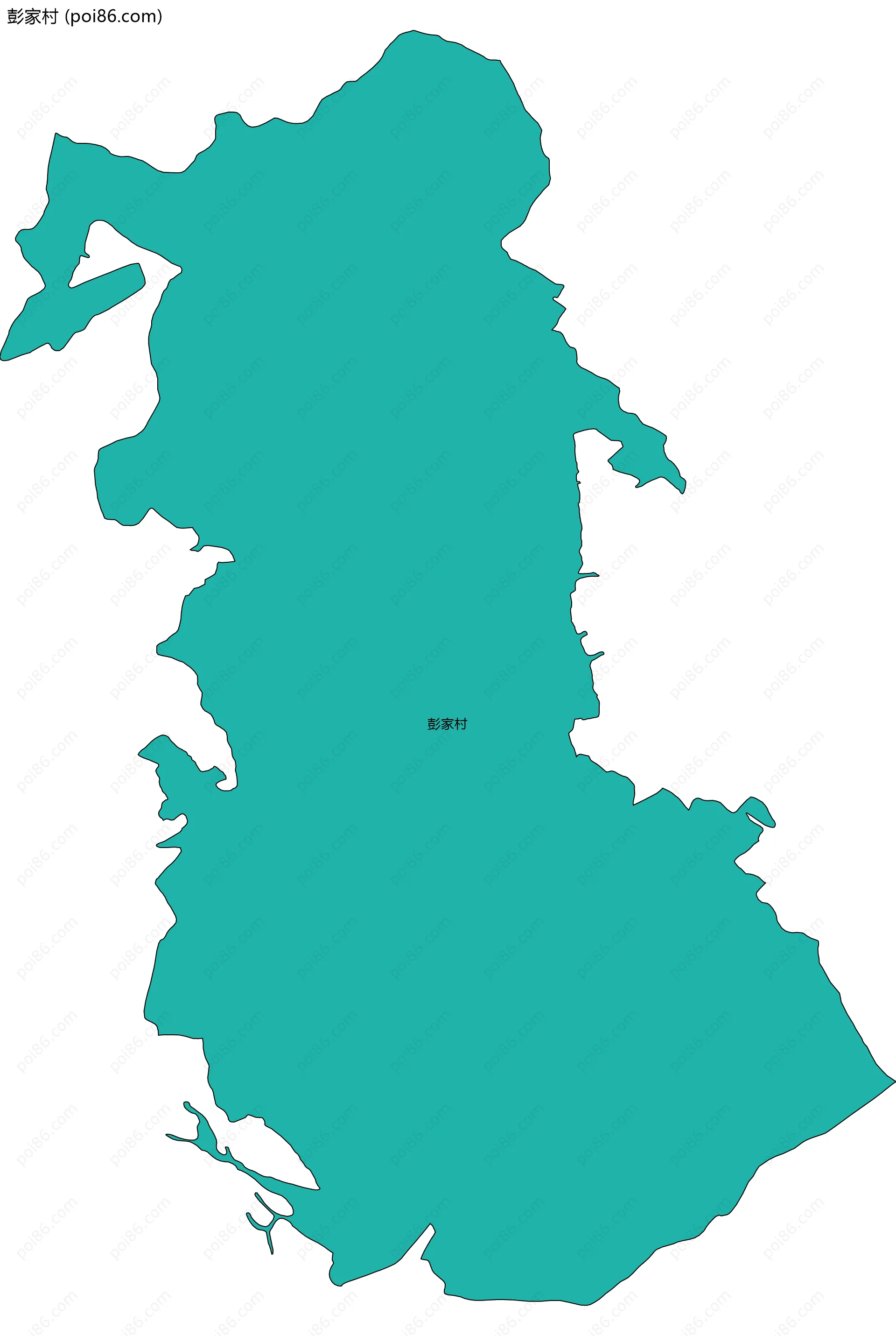 彭家村边界地图