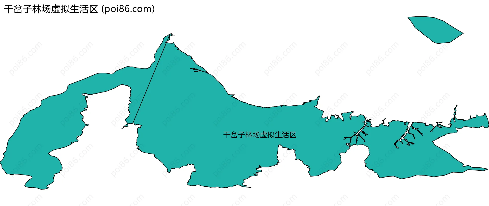 干岔子林场虚拟生活区边界地图