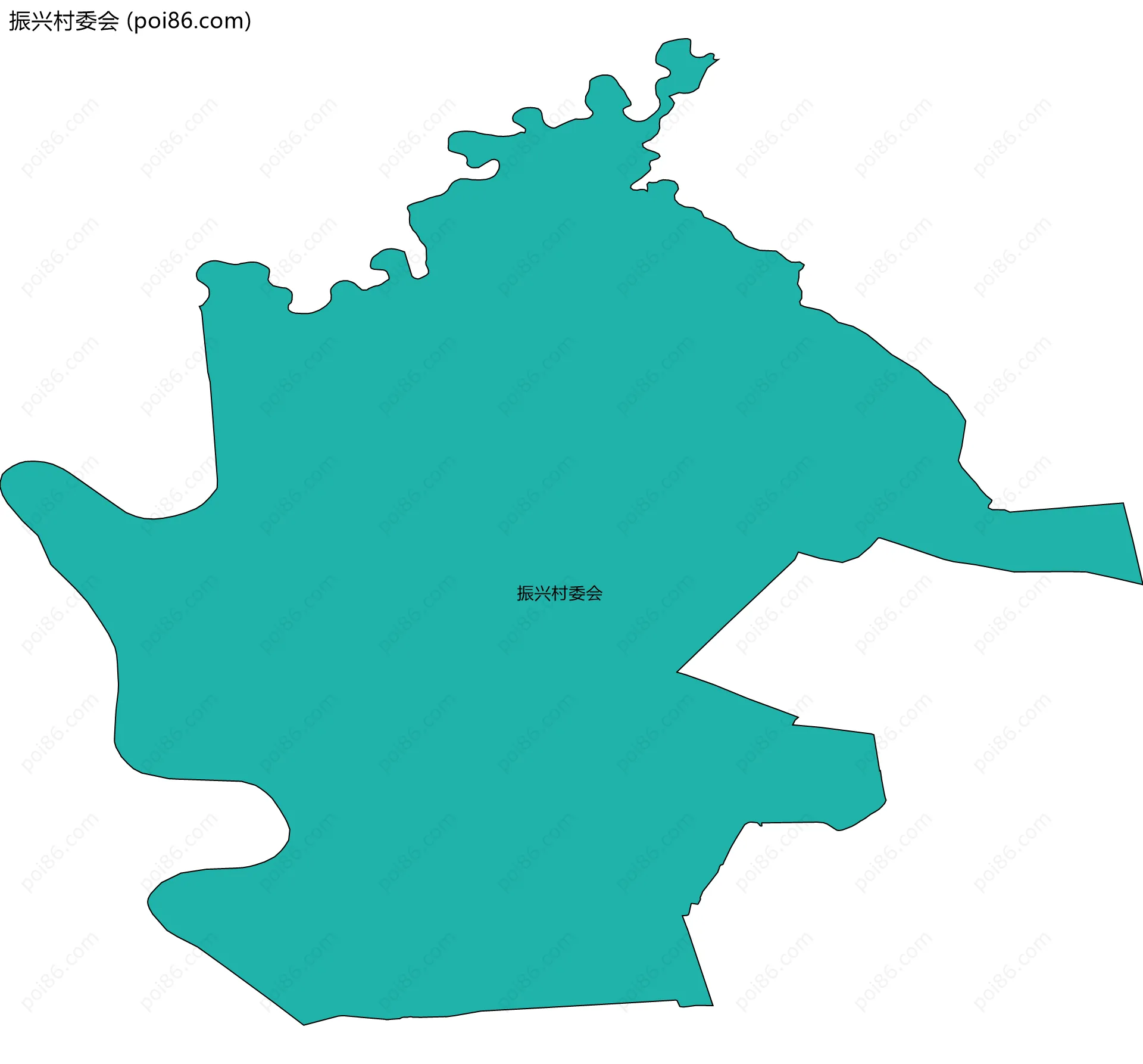振兴村委会边界地图