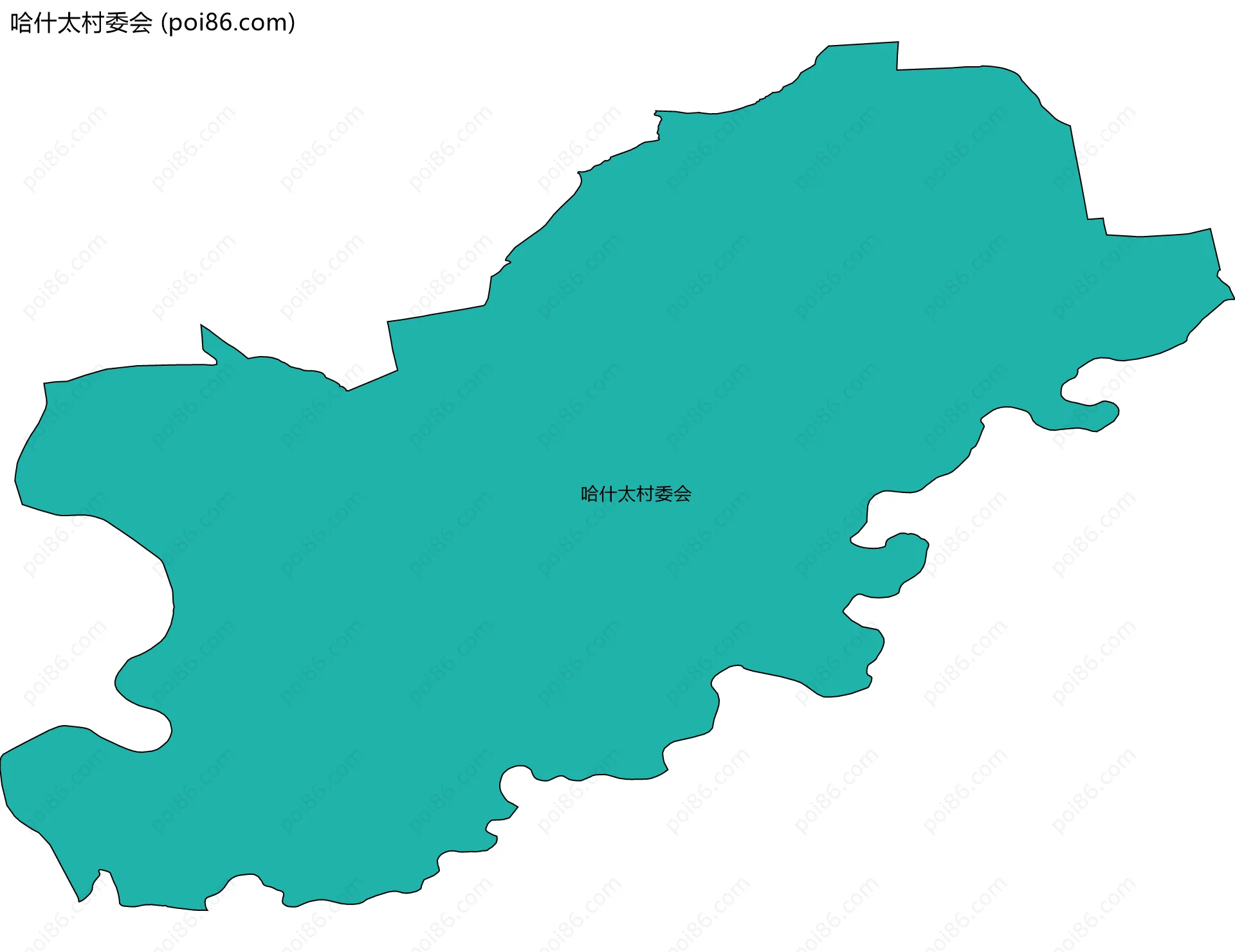 哈什太村委会边界地图