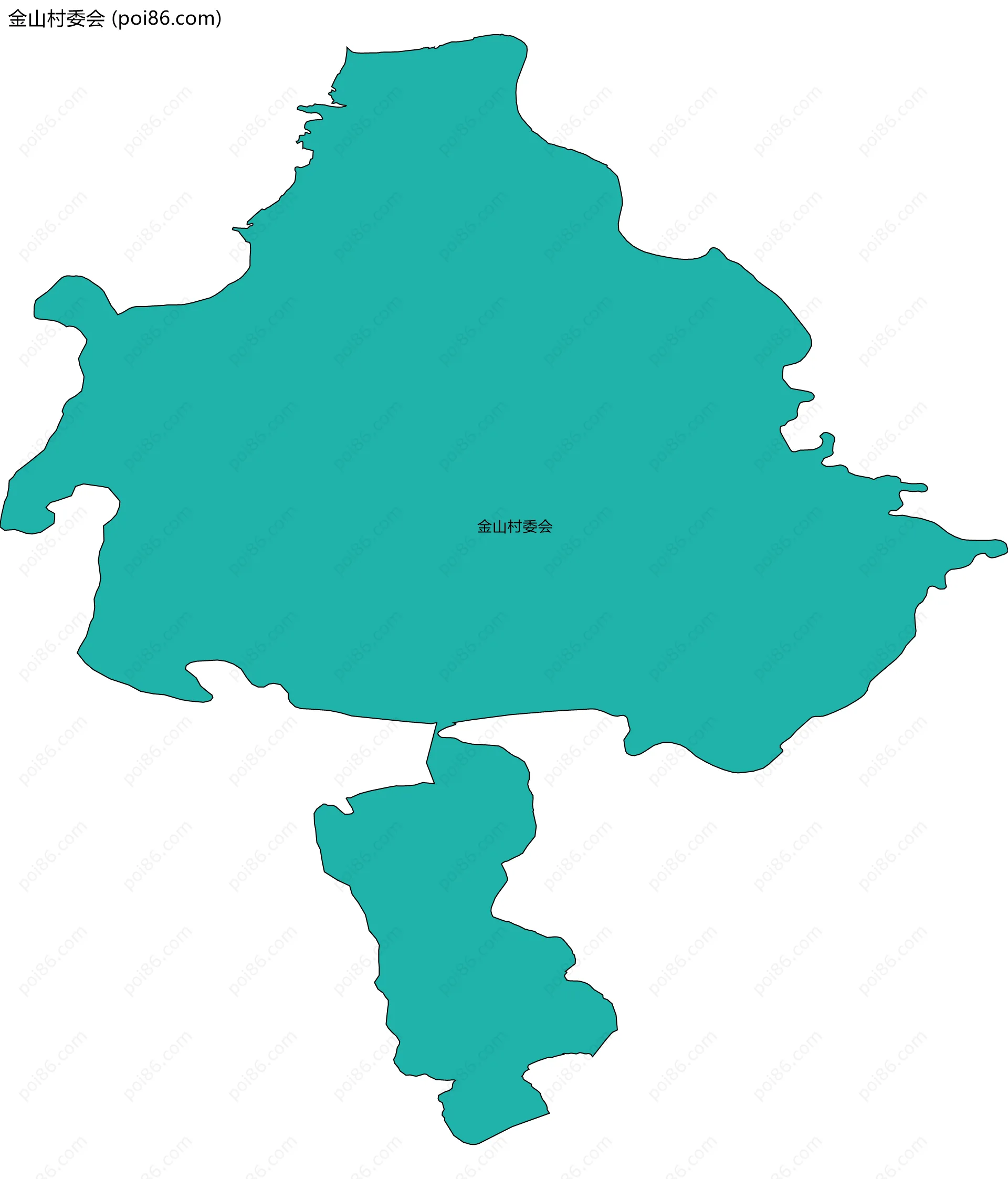 金山村委会边界地图