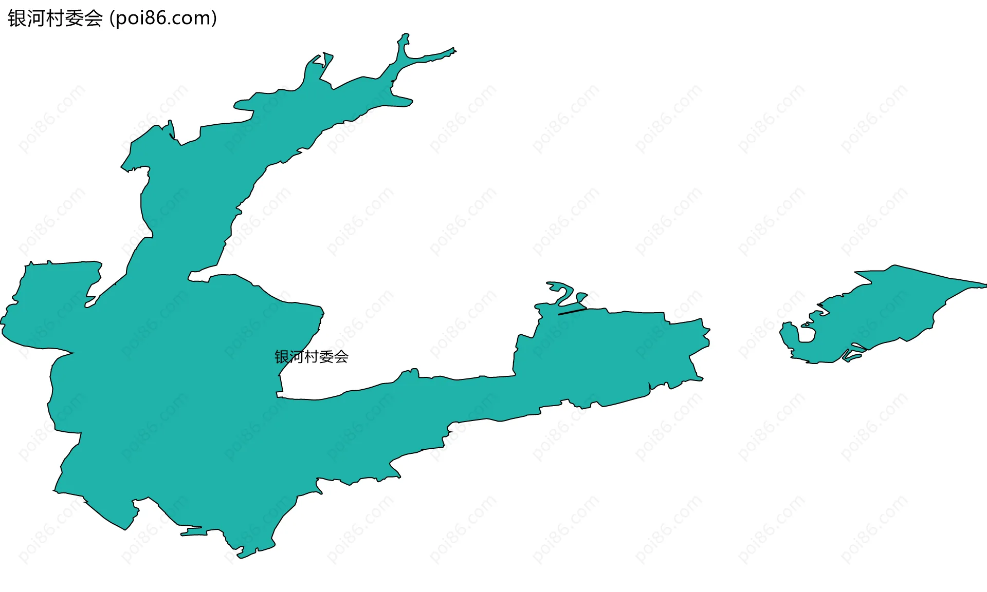 银河村委会边界地图
