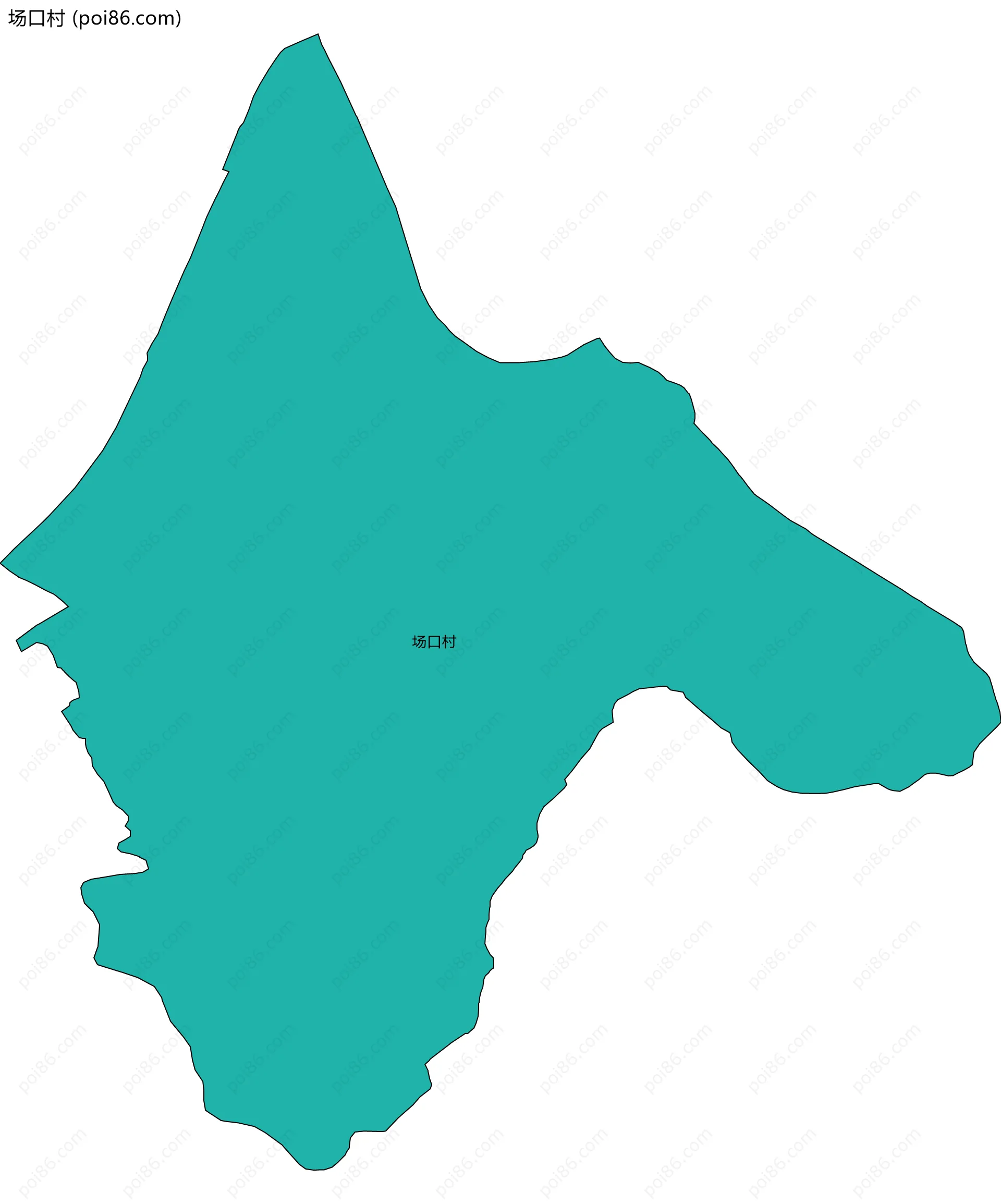 场口村边界地图
