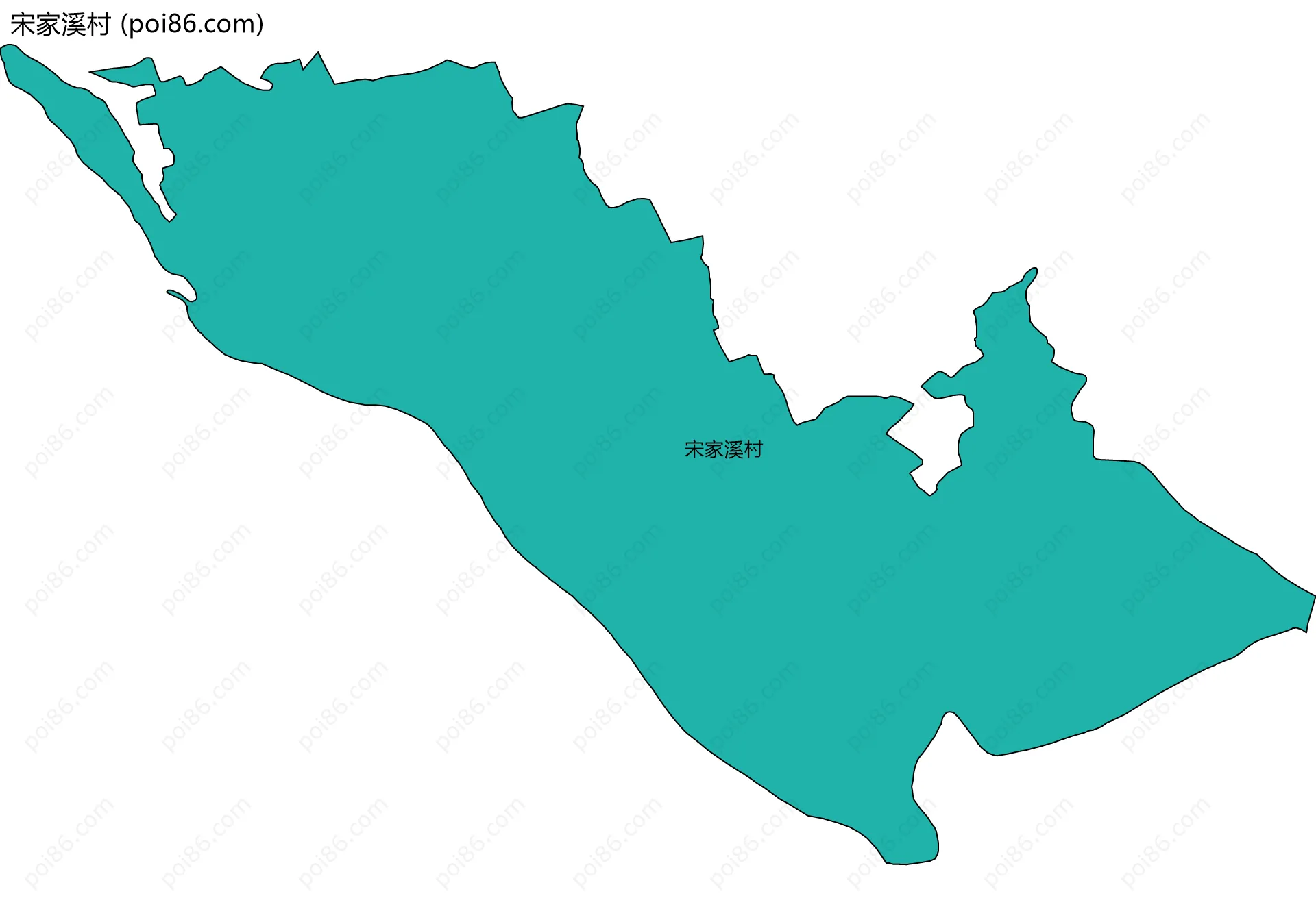 宋家溪村边界地图