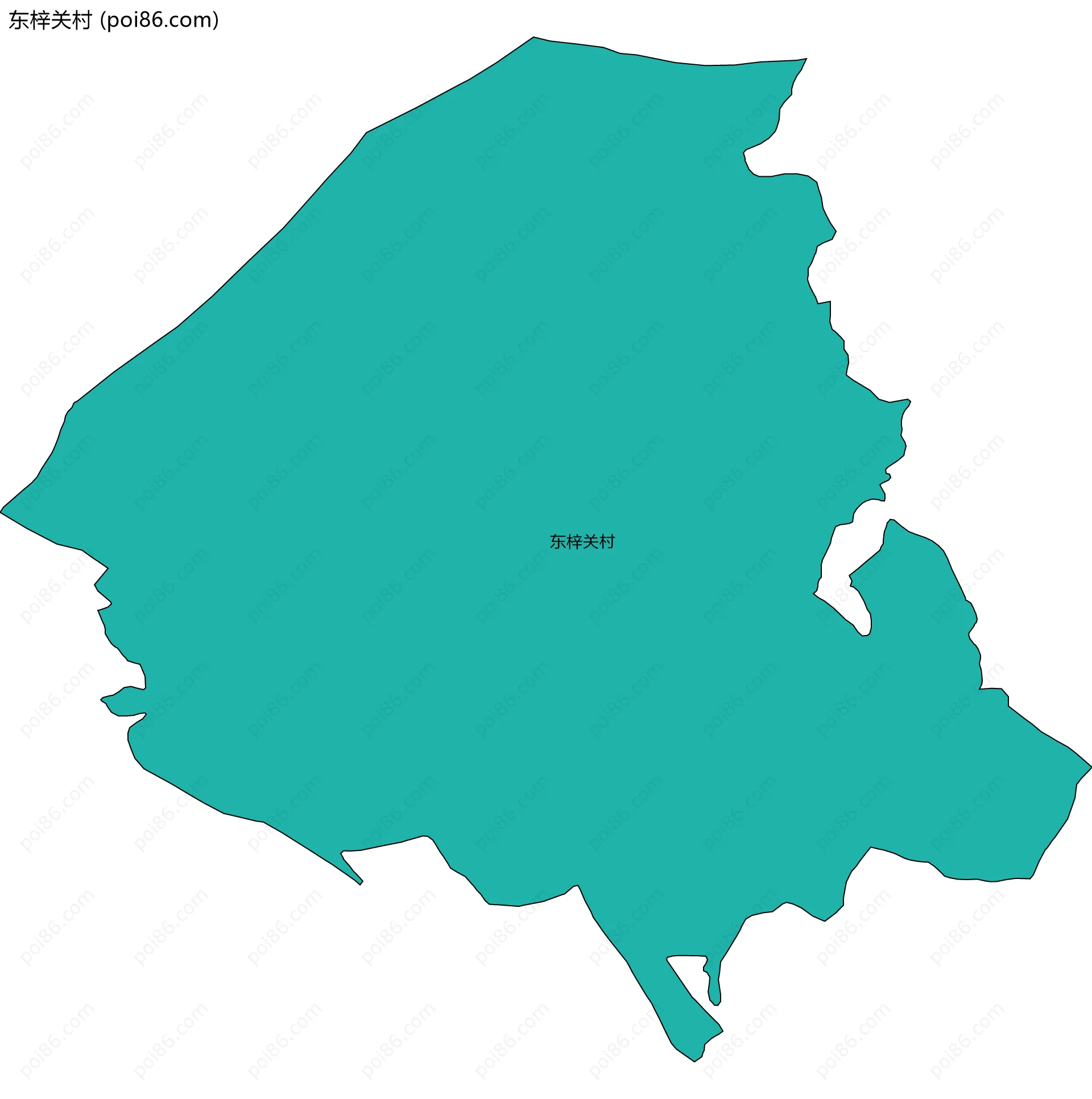 东梓关村边界地图