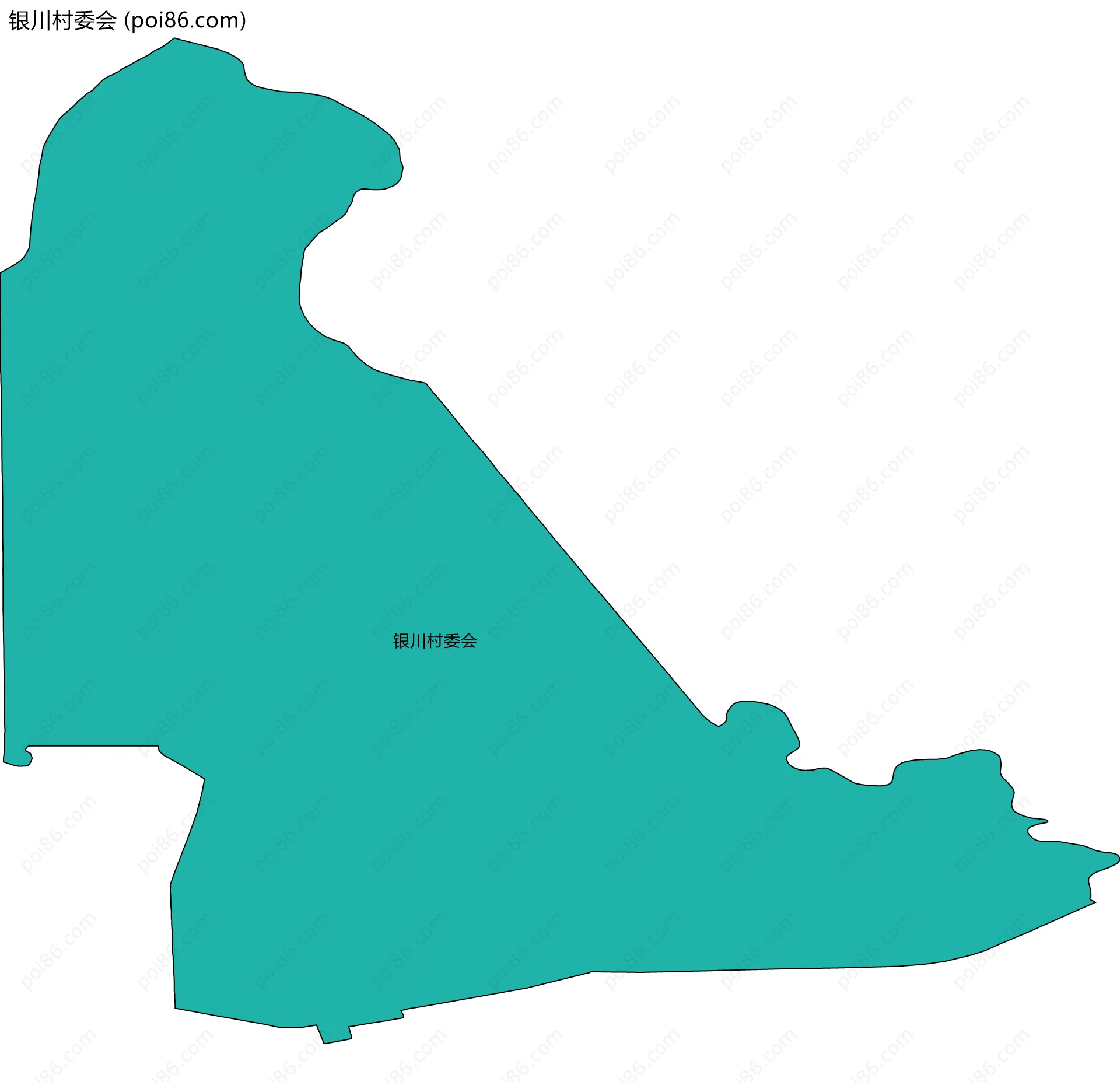 银川村委会边界地图