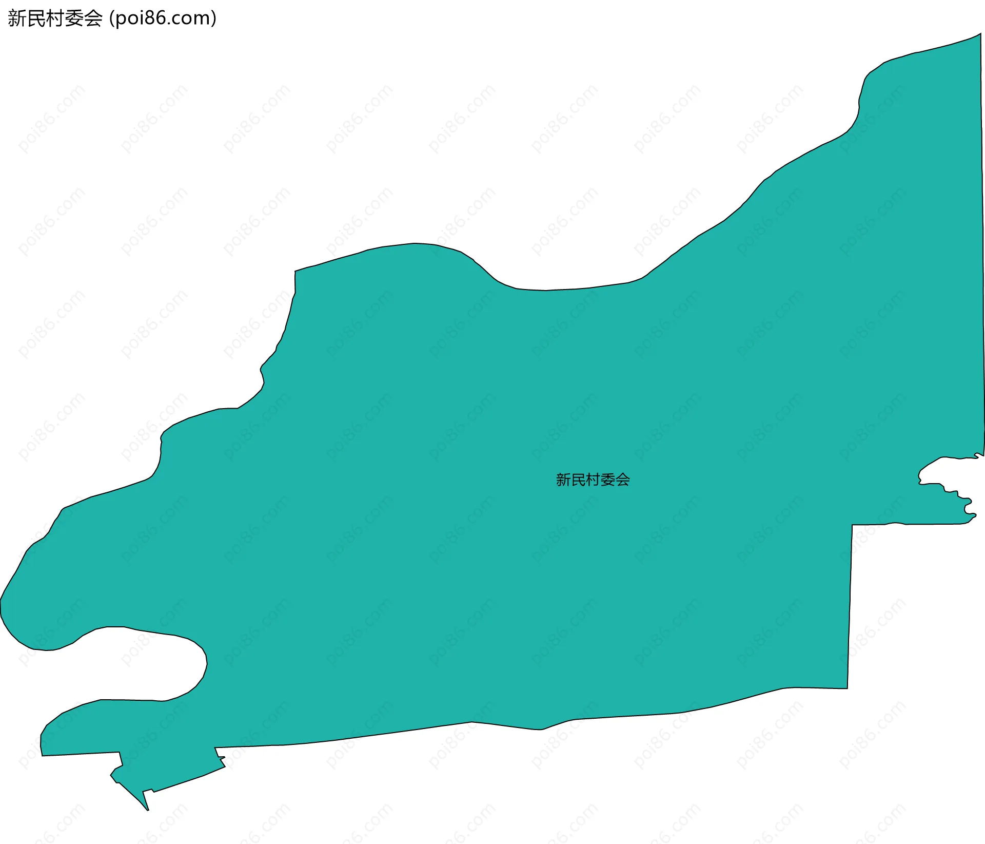 新民村委会边界地图