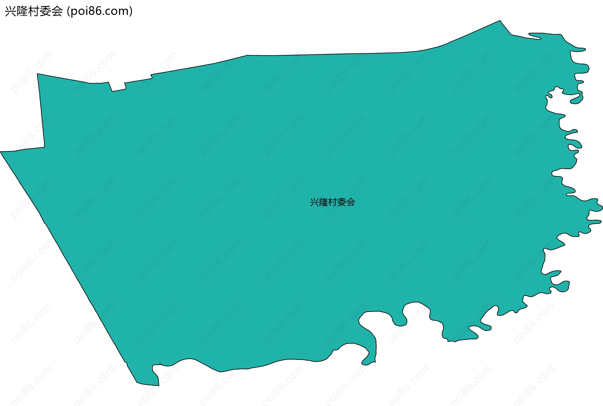 兴隆村委会边界地图
