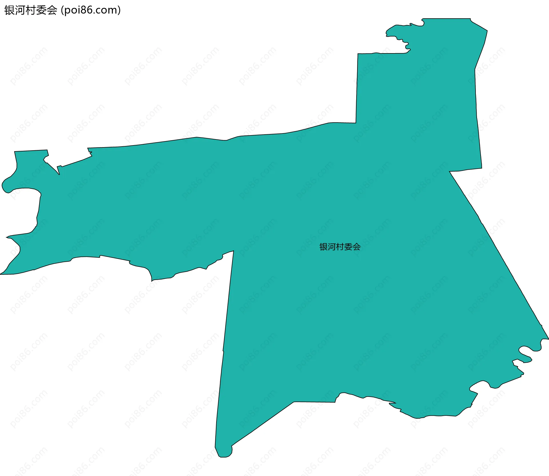 银河村委会边界地图