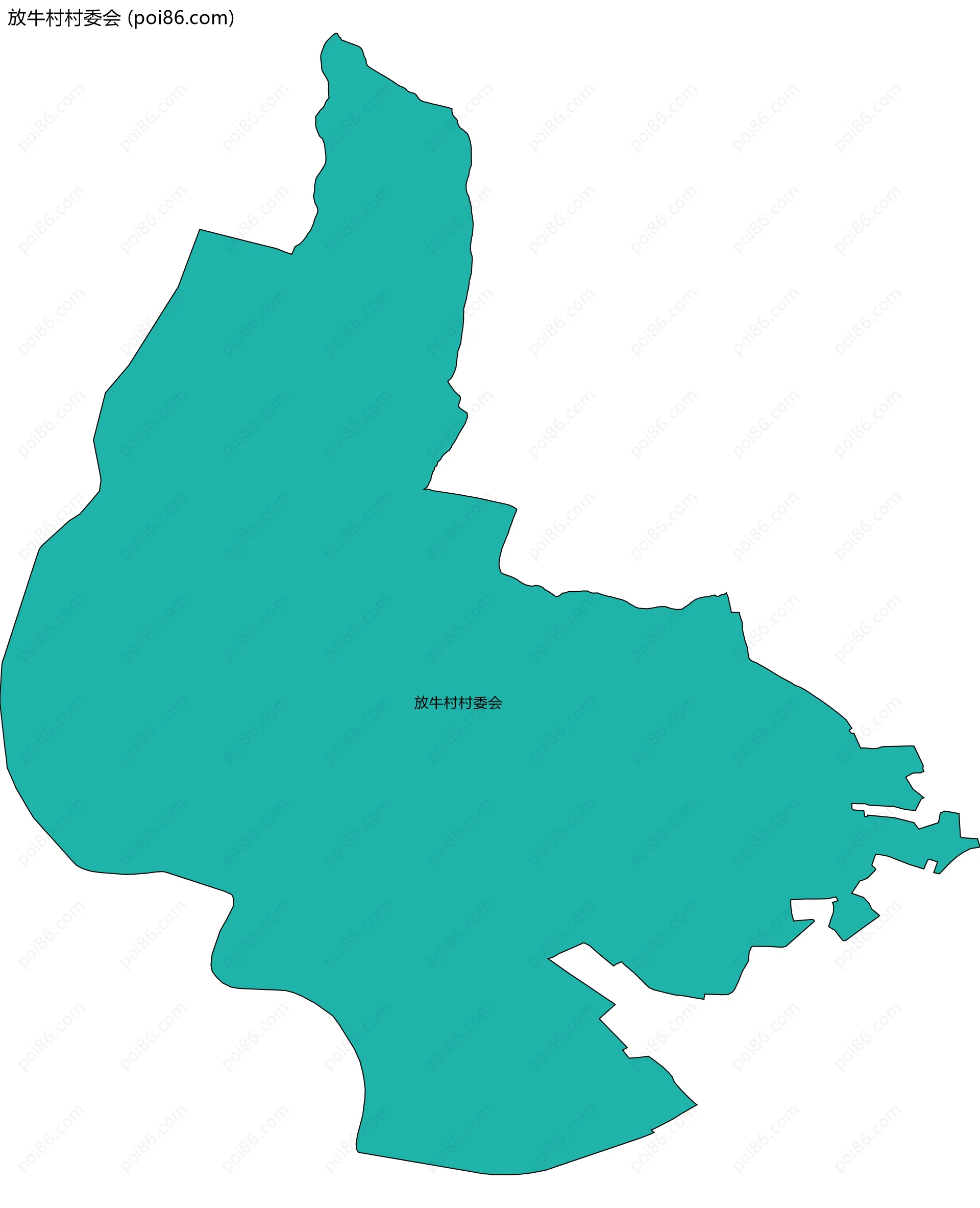 放牛村村委会边界地图