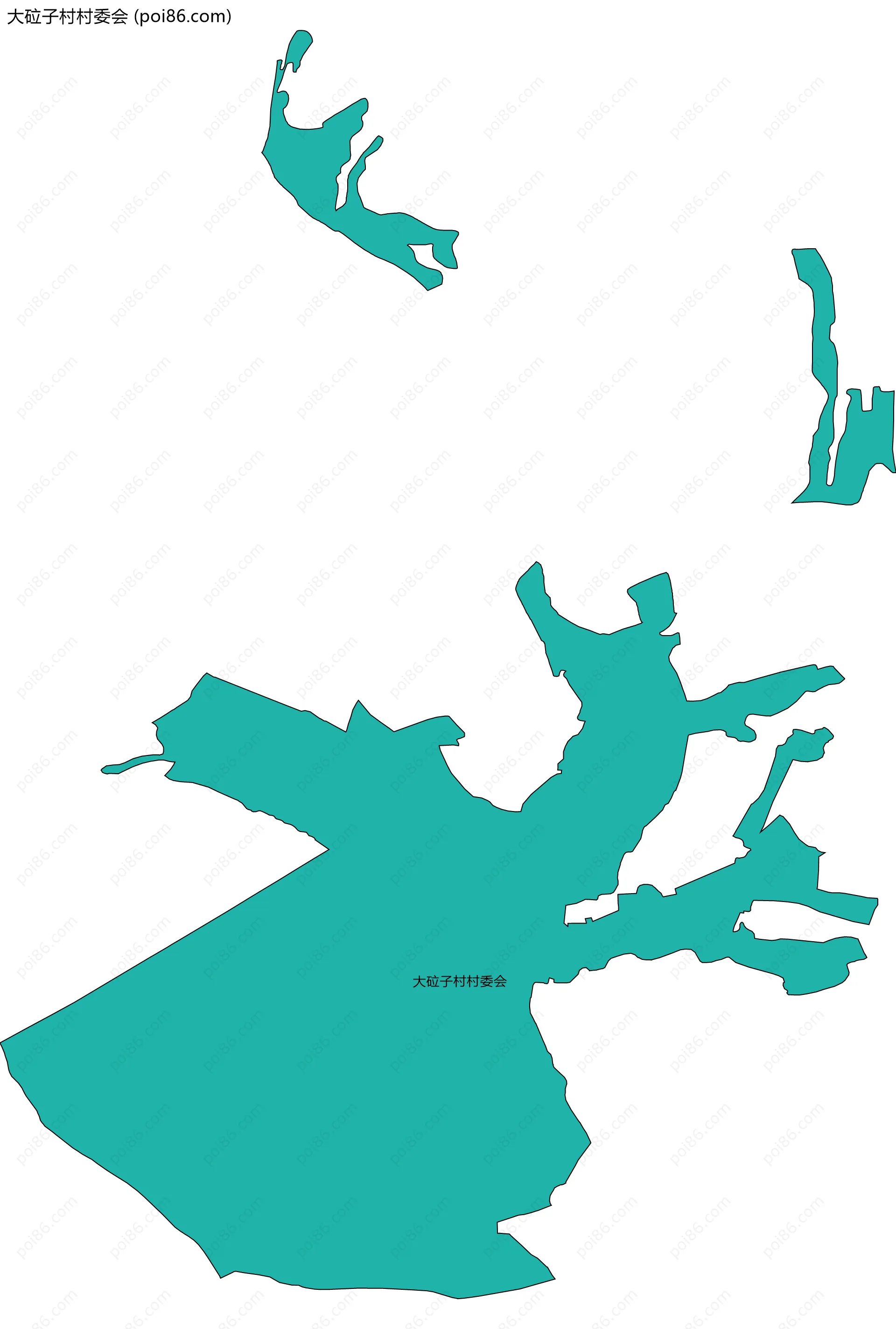 大砬子村村委会边界地图