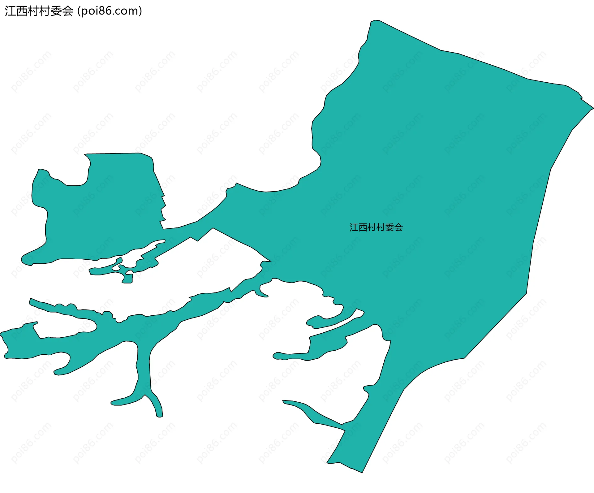 江西村村委会边界地图