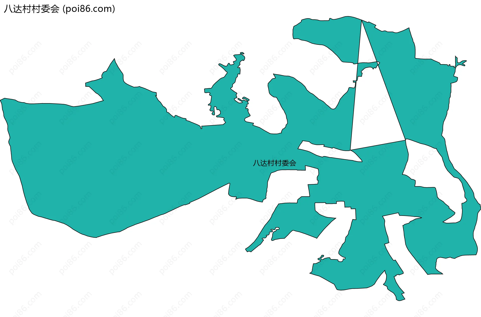 八达村村委会边界地图