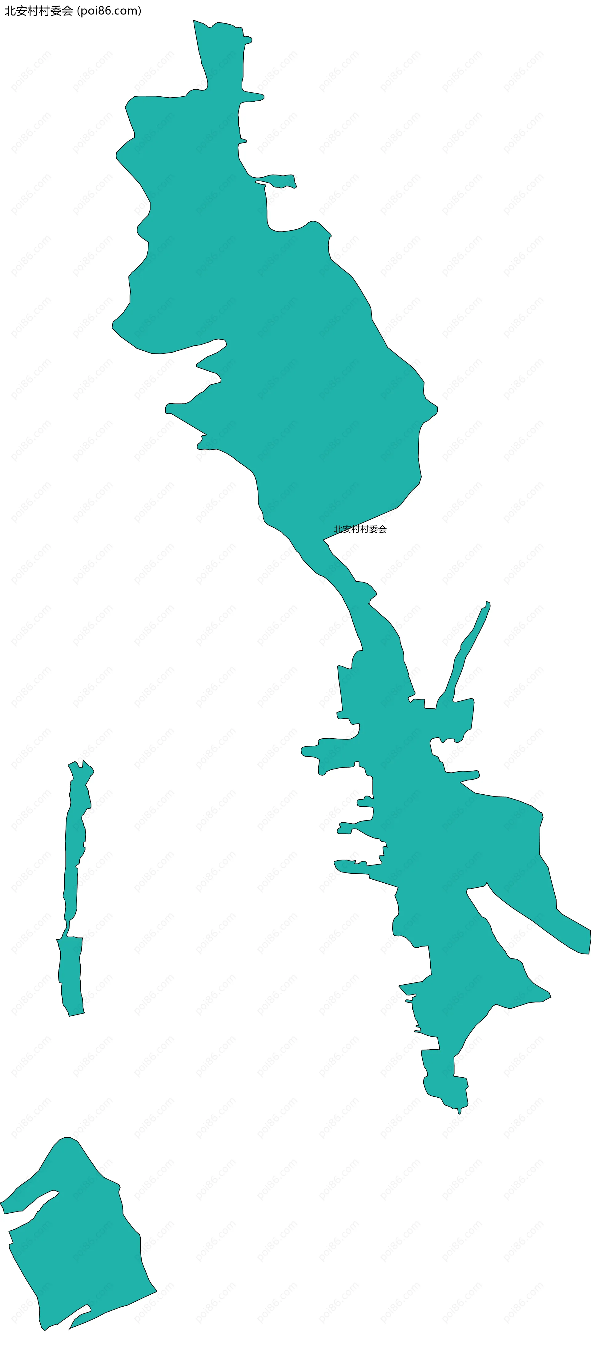 北安村村委会边界地图