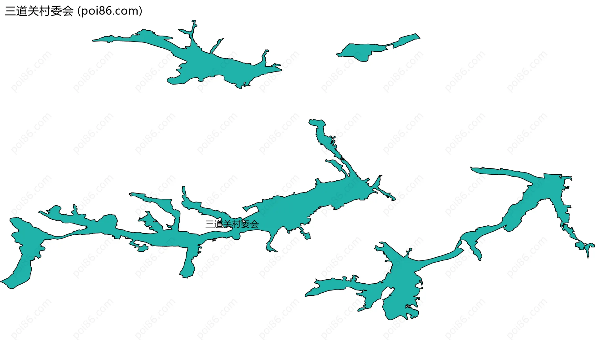 三道关村委会边界地图