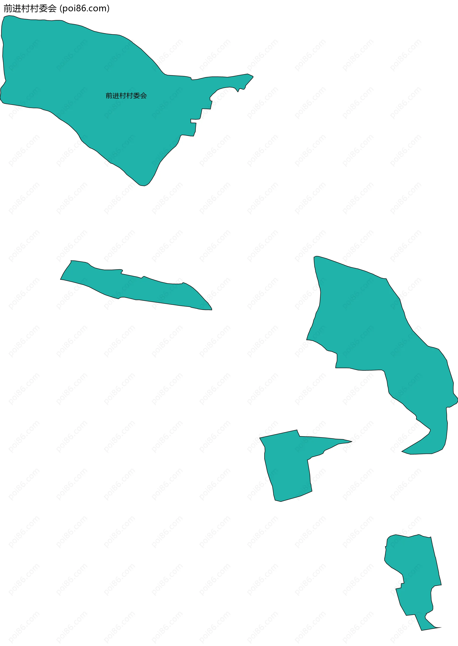 前进村村委会边界地图
