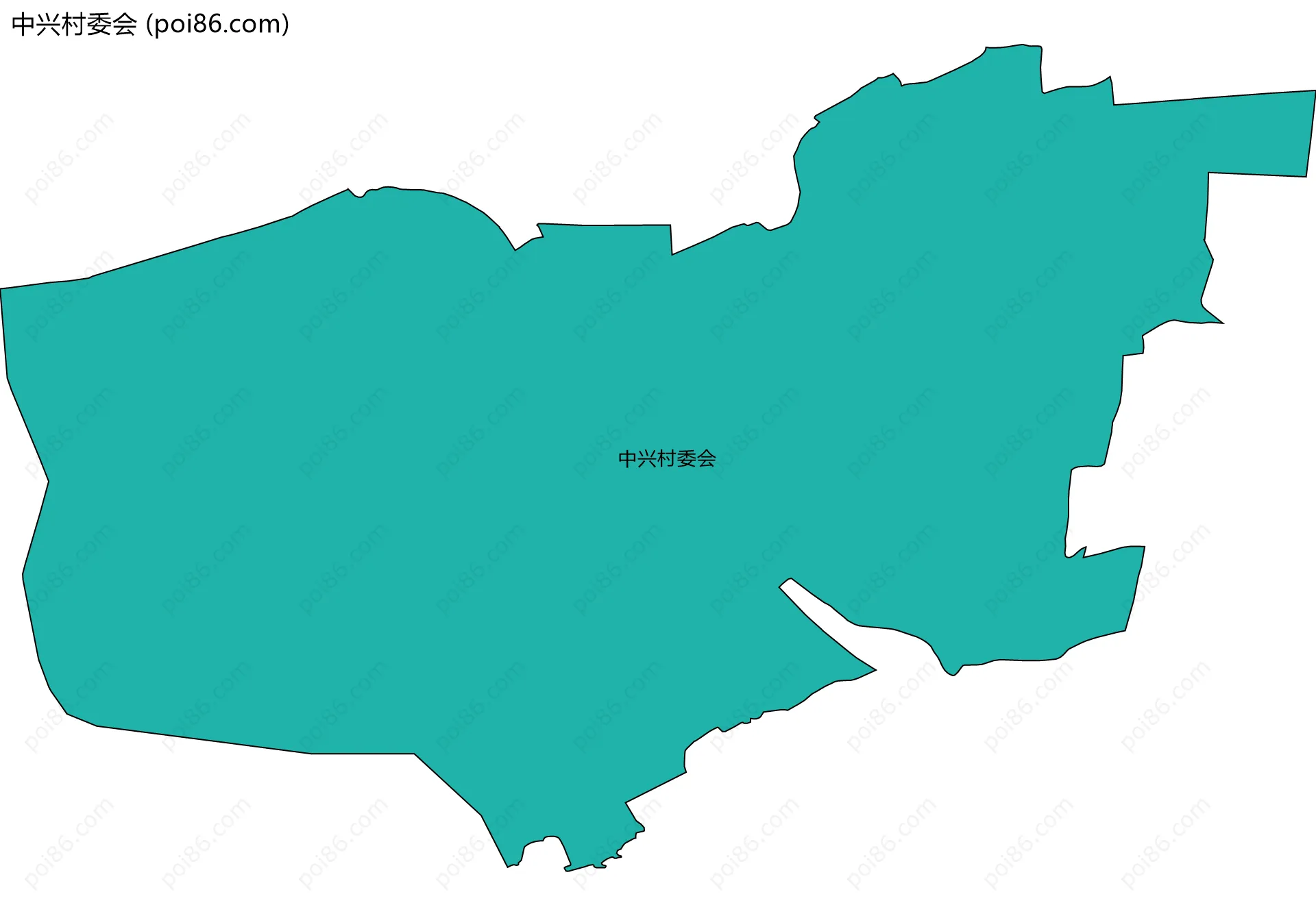 中兴村委会边界地图