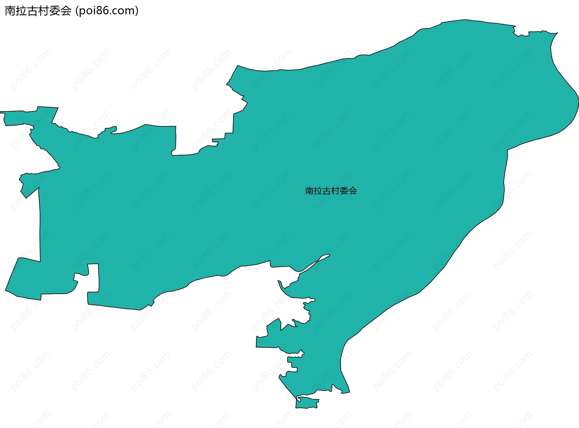 南拉古村委会边界地图