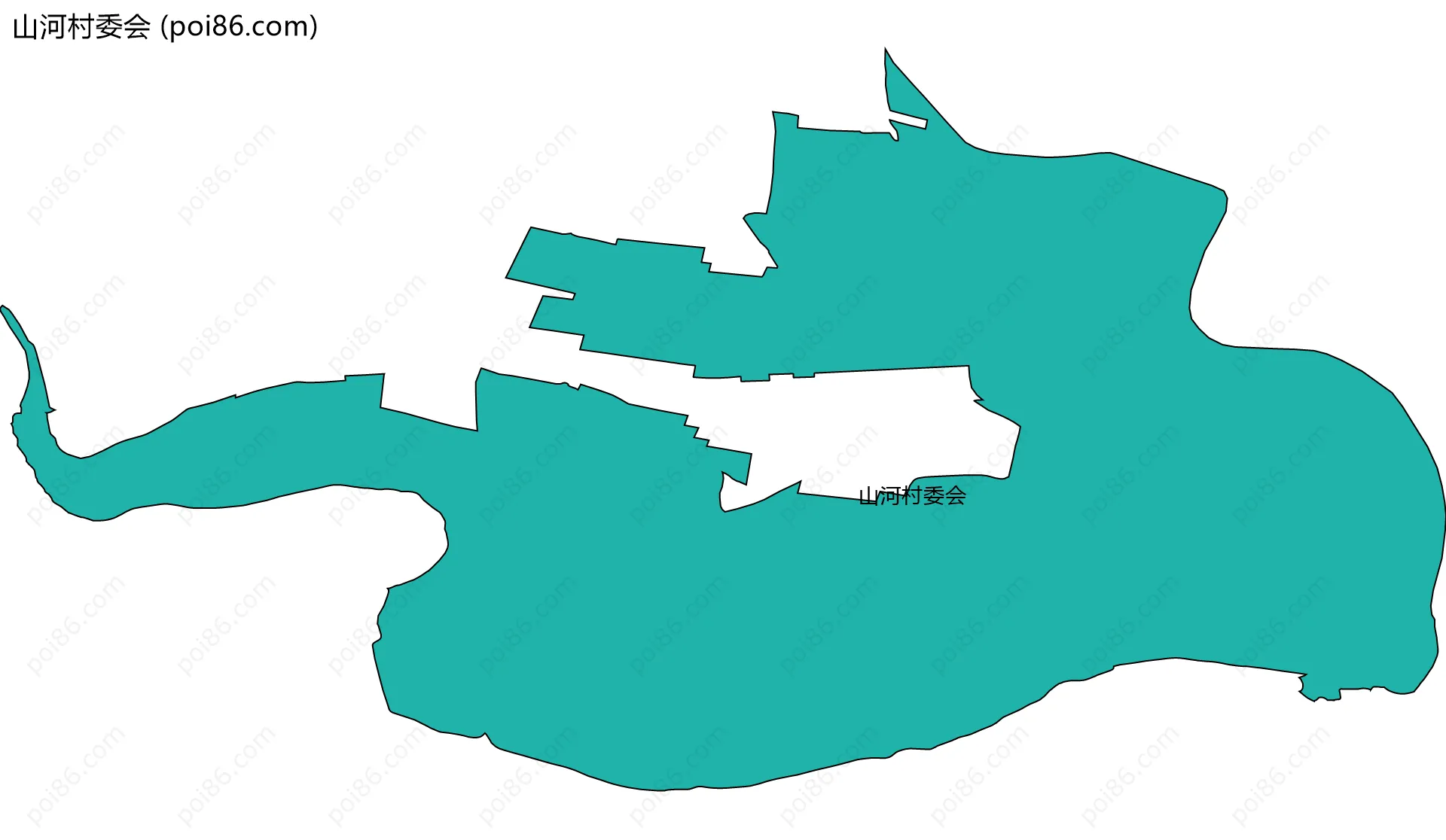 山河村委会边界地图
