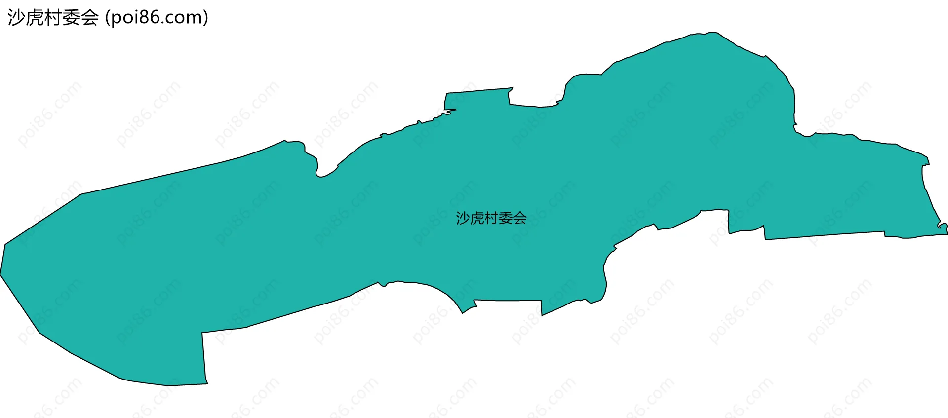 沙虎村委会边界地图
