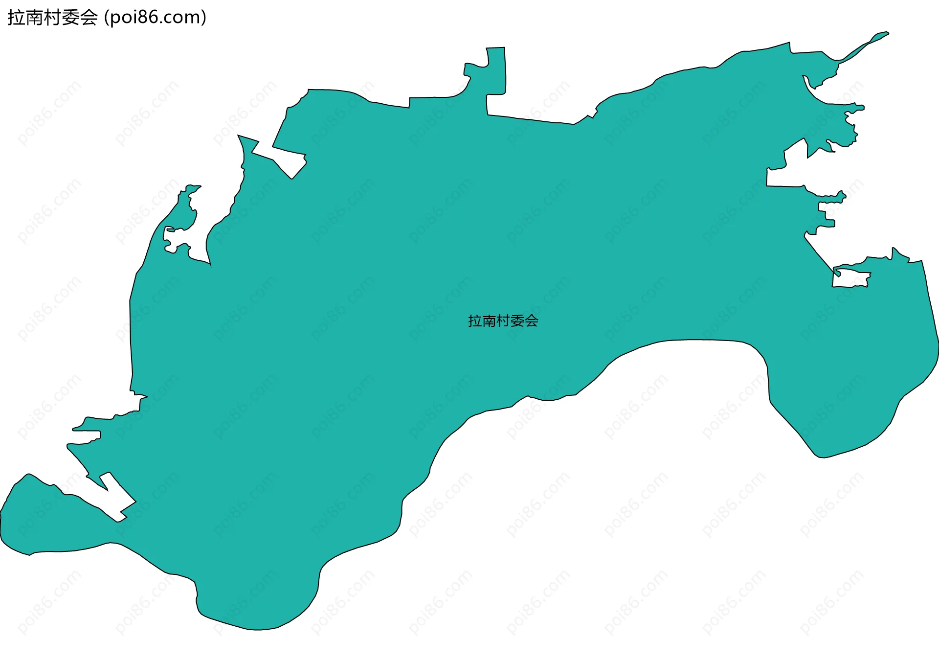拉南村委会边界地图