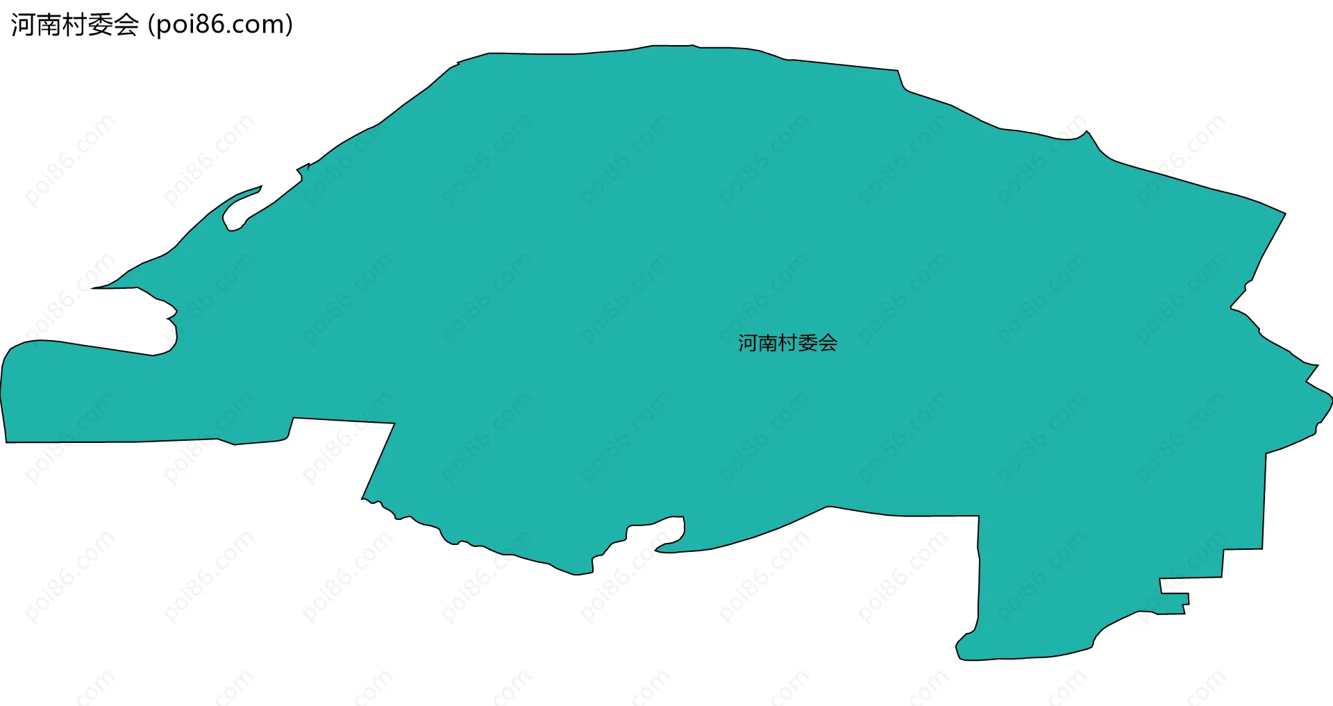 河南村委会边界地图