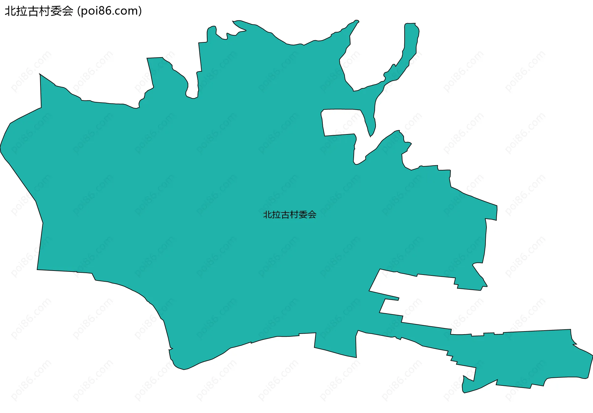 北拉古村委会边界地图