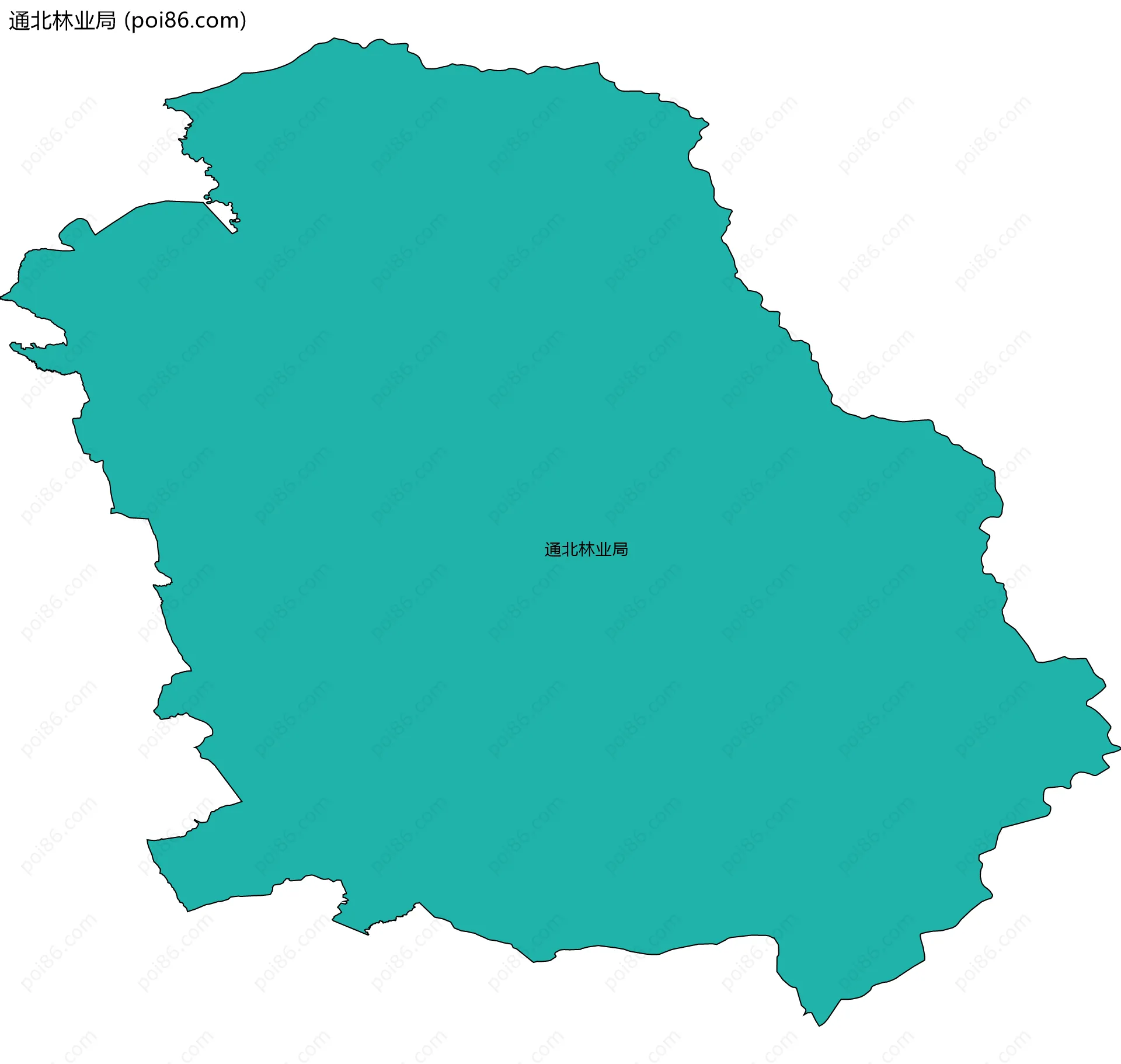 通北林业局边界地图