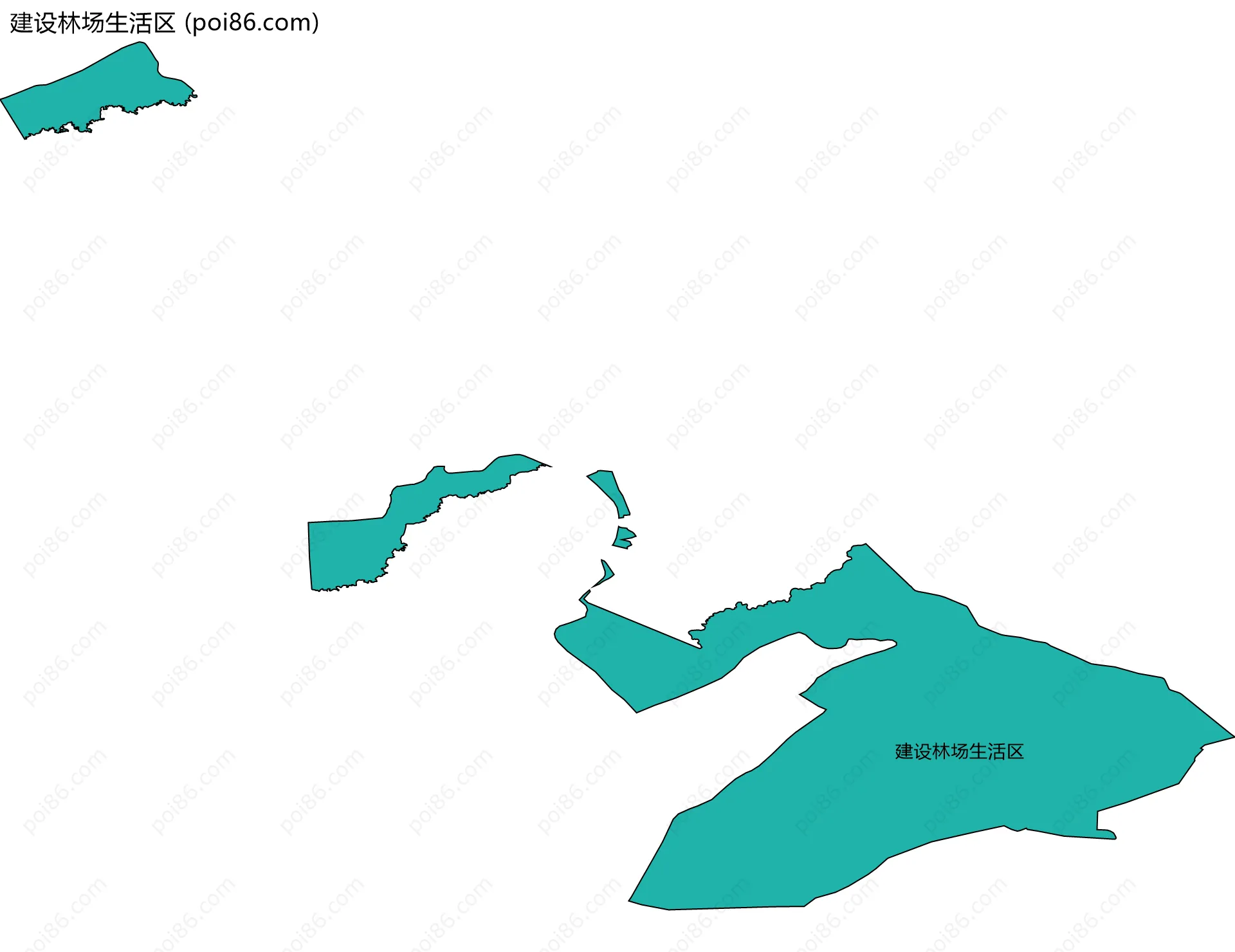 建设林场生活区边界地图