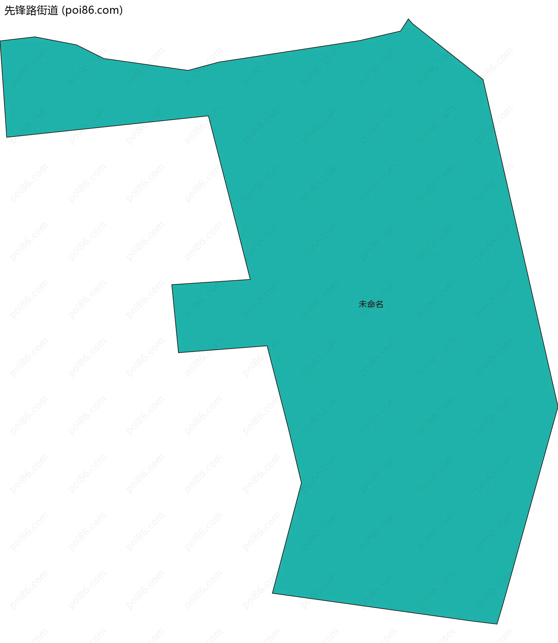 先锋路街道边界地图(五级行政区划)