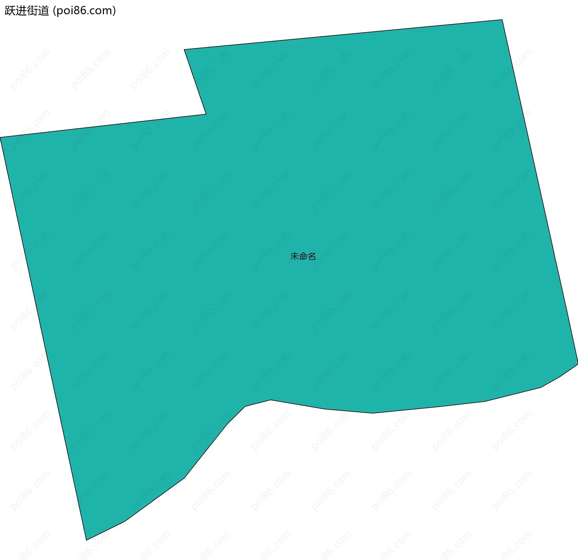 跃进街道边界地图(五级行政区划)