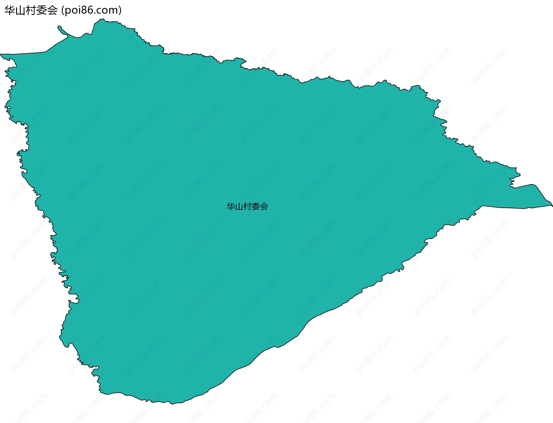 华山村委会边界地图