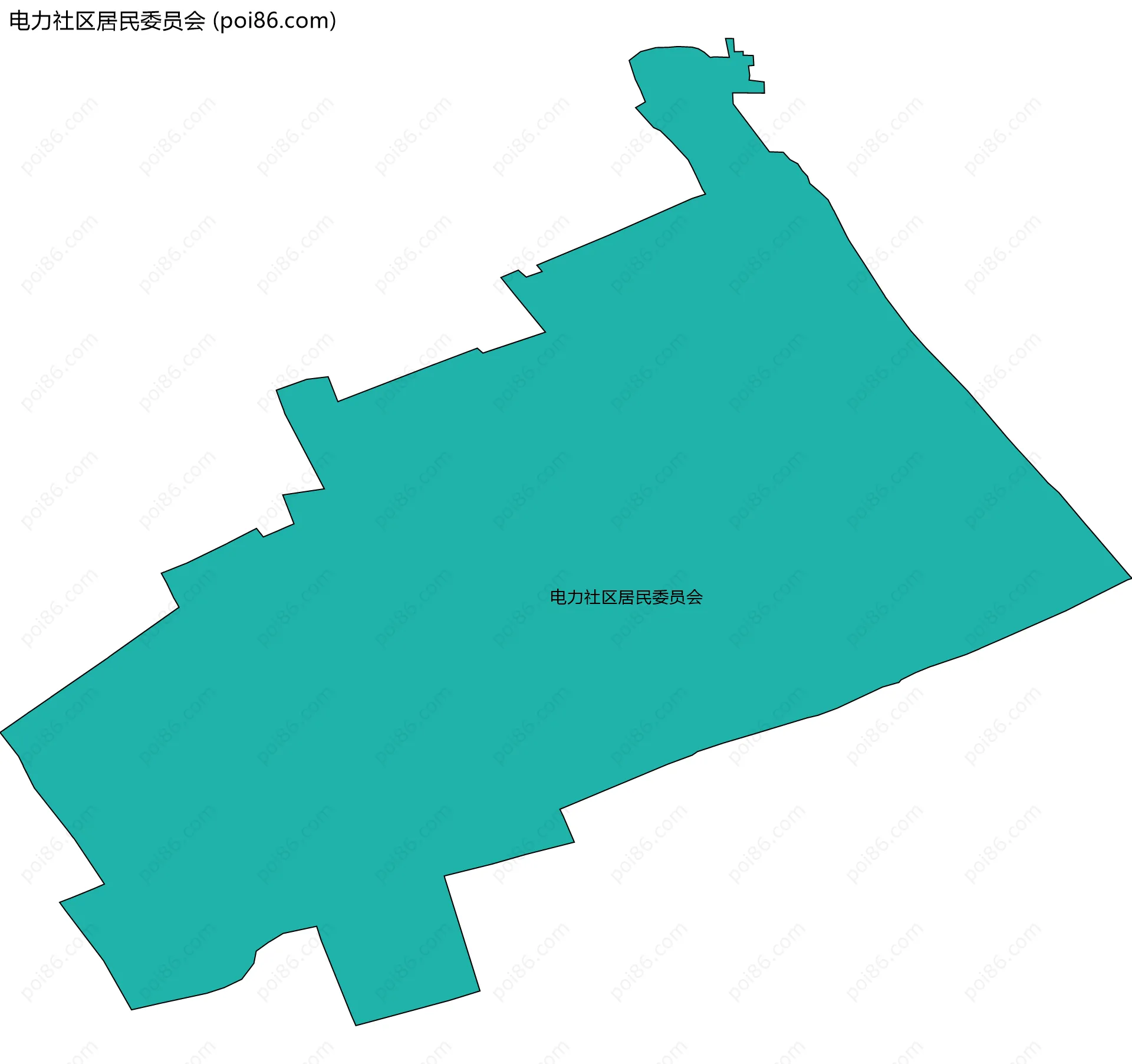 电力社区居民委员会边界地图