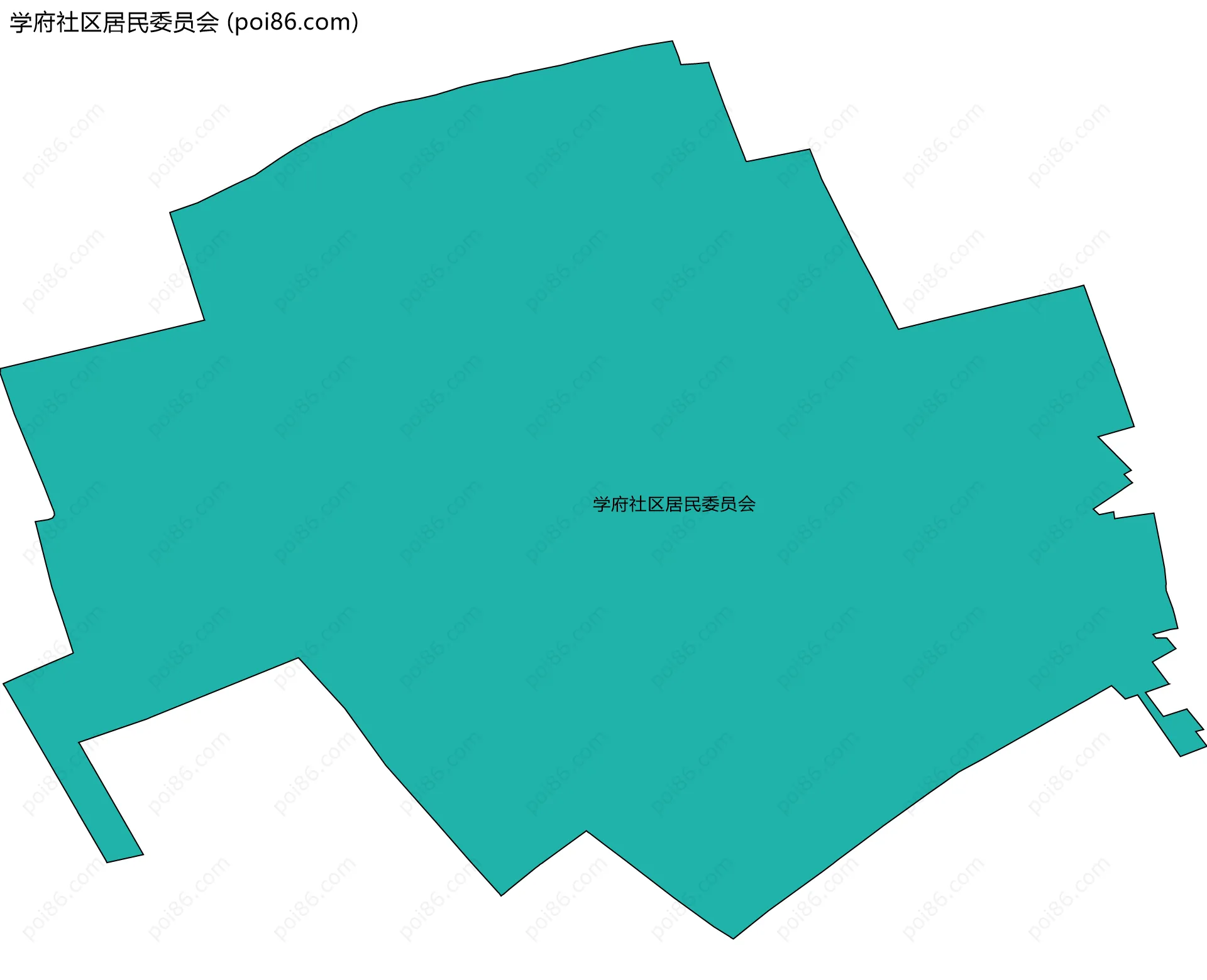 学府社区居民委员会边界地图