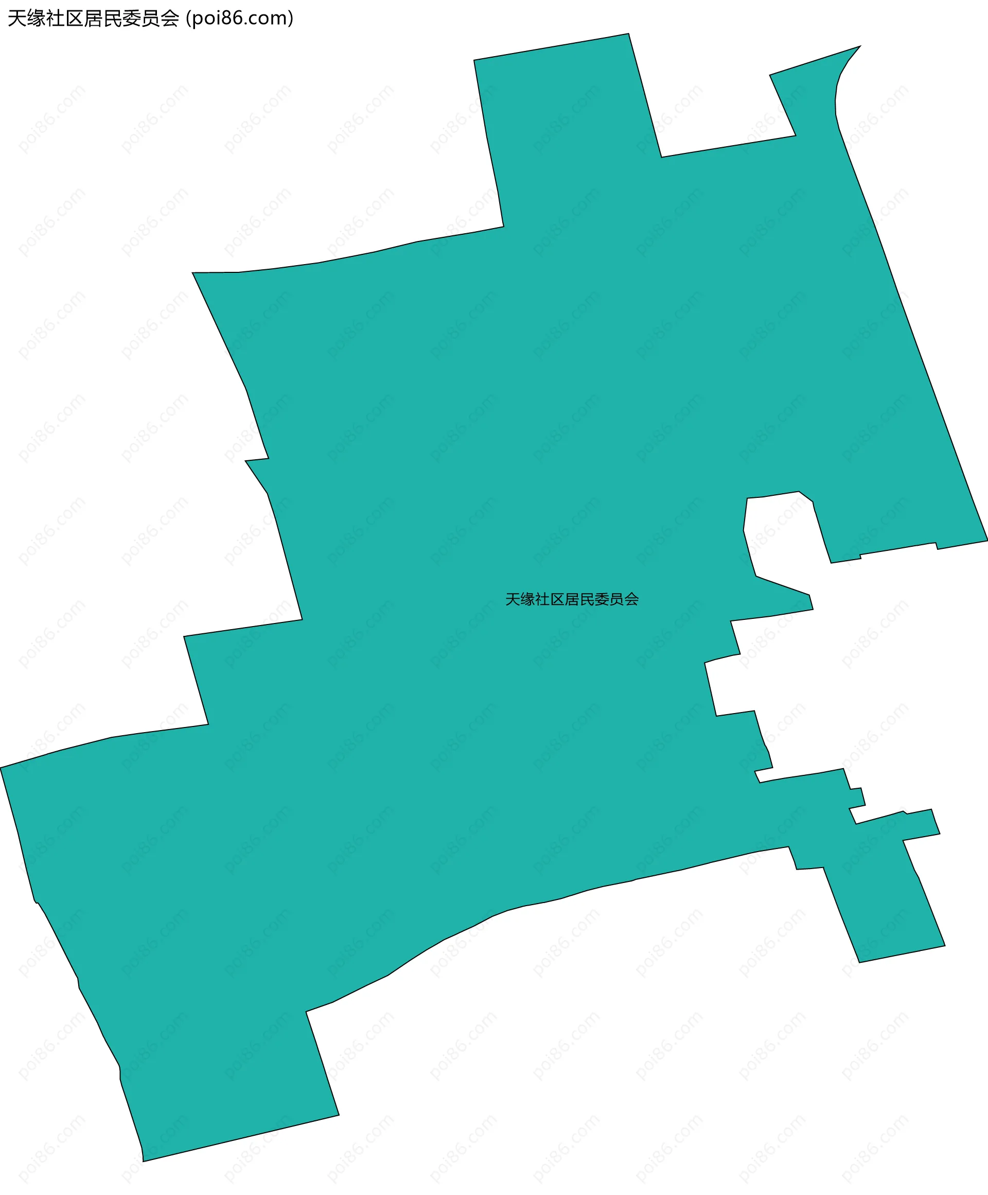 天缘社区居民委员会边界地图
