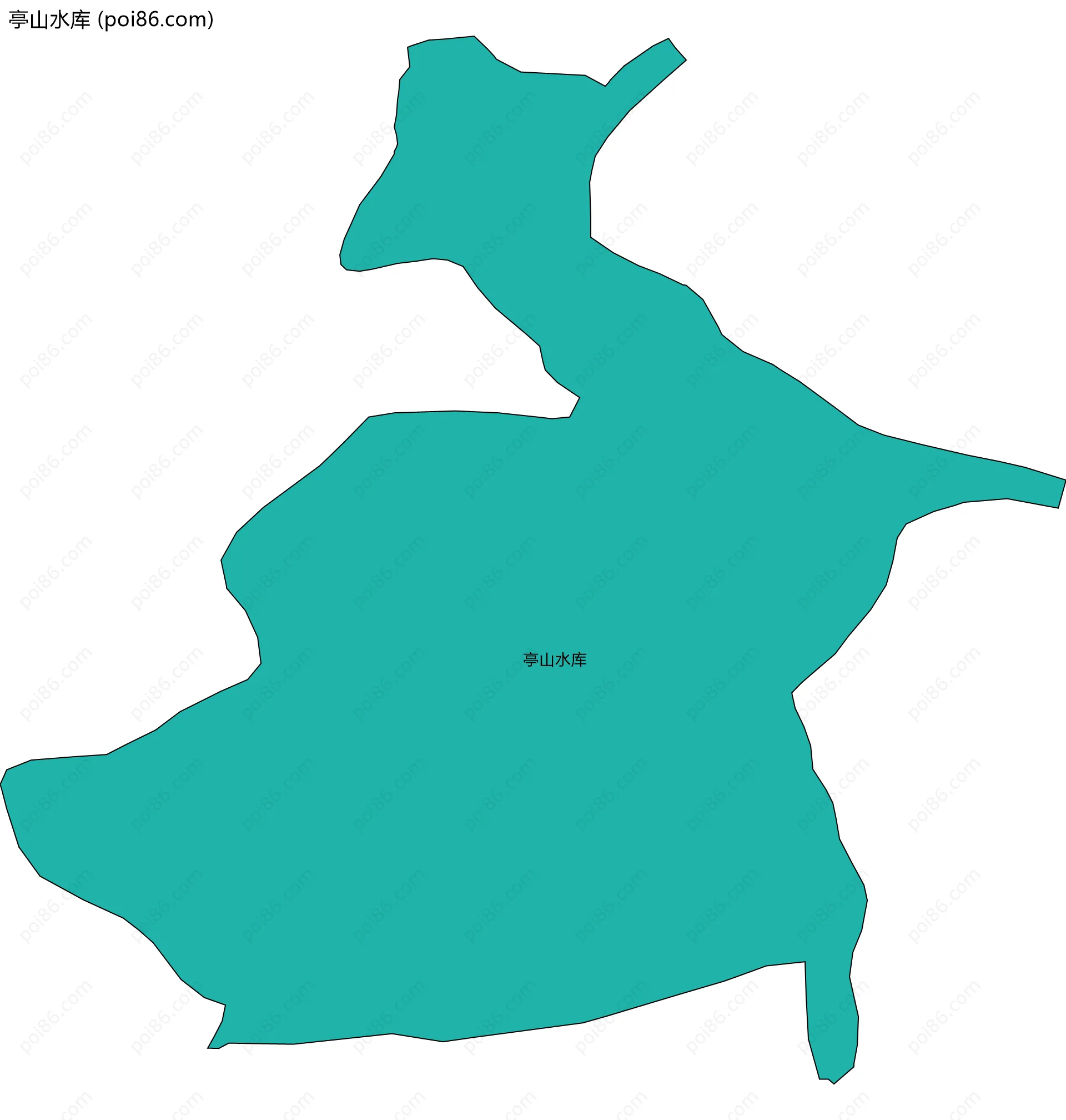 亭山水库边界地图