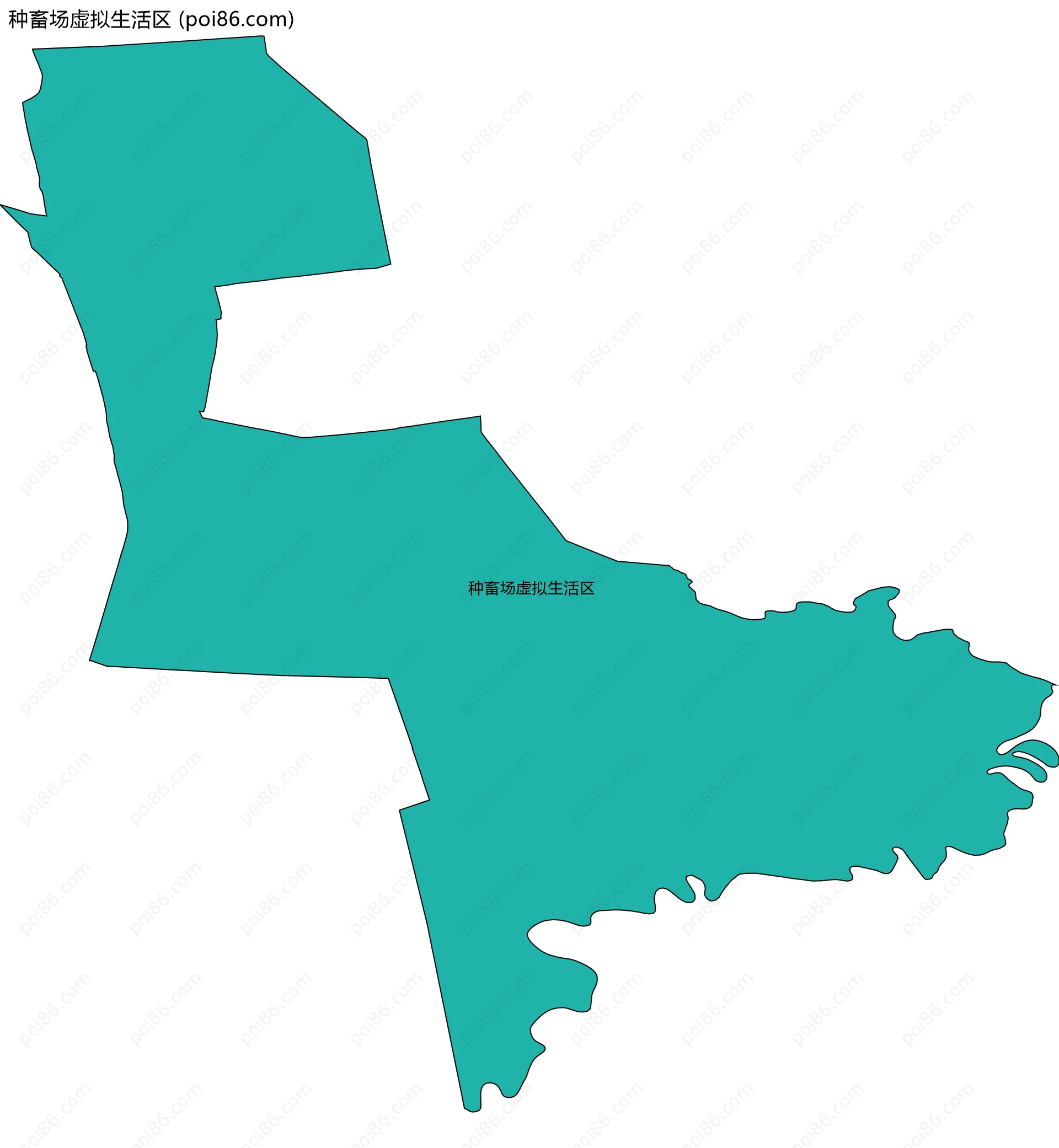 种畜场虚拟生活区边界地图